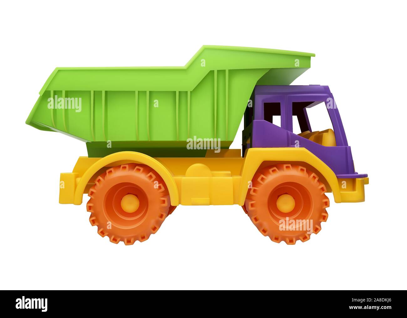 Kinder Spielzeug-LKW vector Abbildung auf einem weißen Hintergrund isoliert Stock Vektor