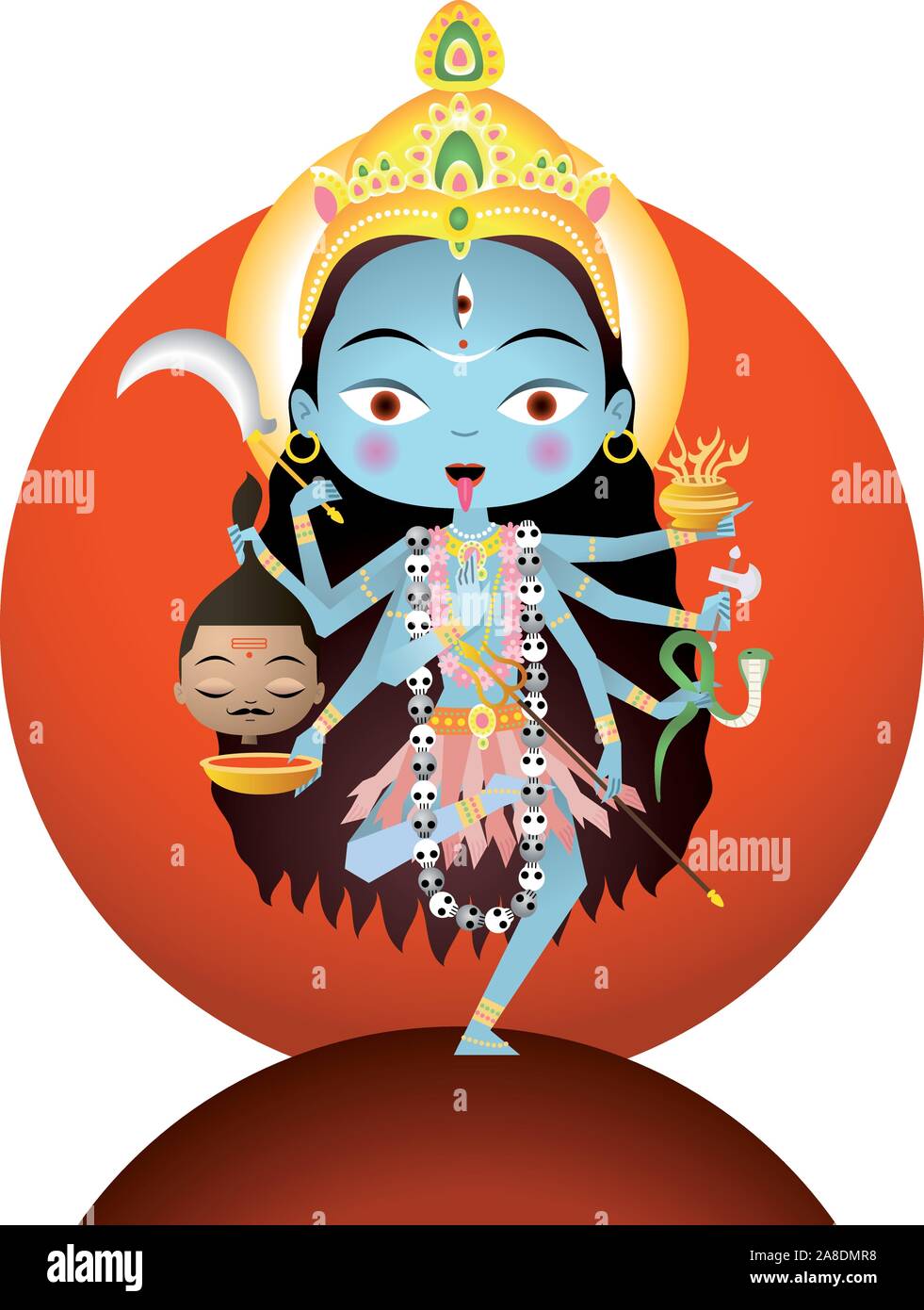Hindu-Göttin Kali Stock Vektor
