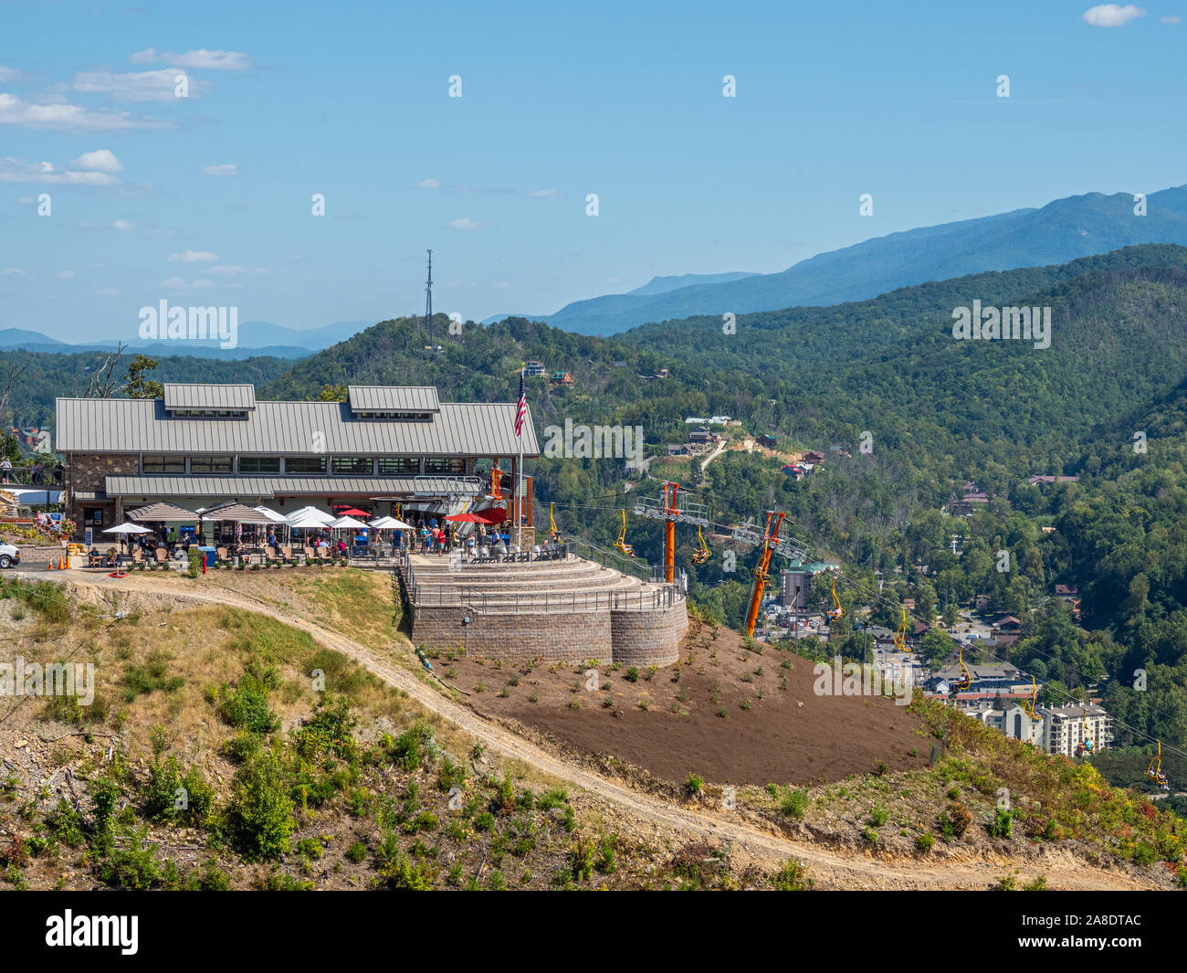 Gatlinburg Slylift in der Great Smoky Mountains Resort Stadt Gatlinburg Tennessee in den Vereinigten Staaten Stockfoto