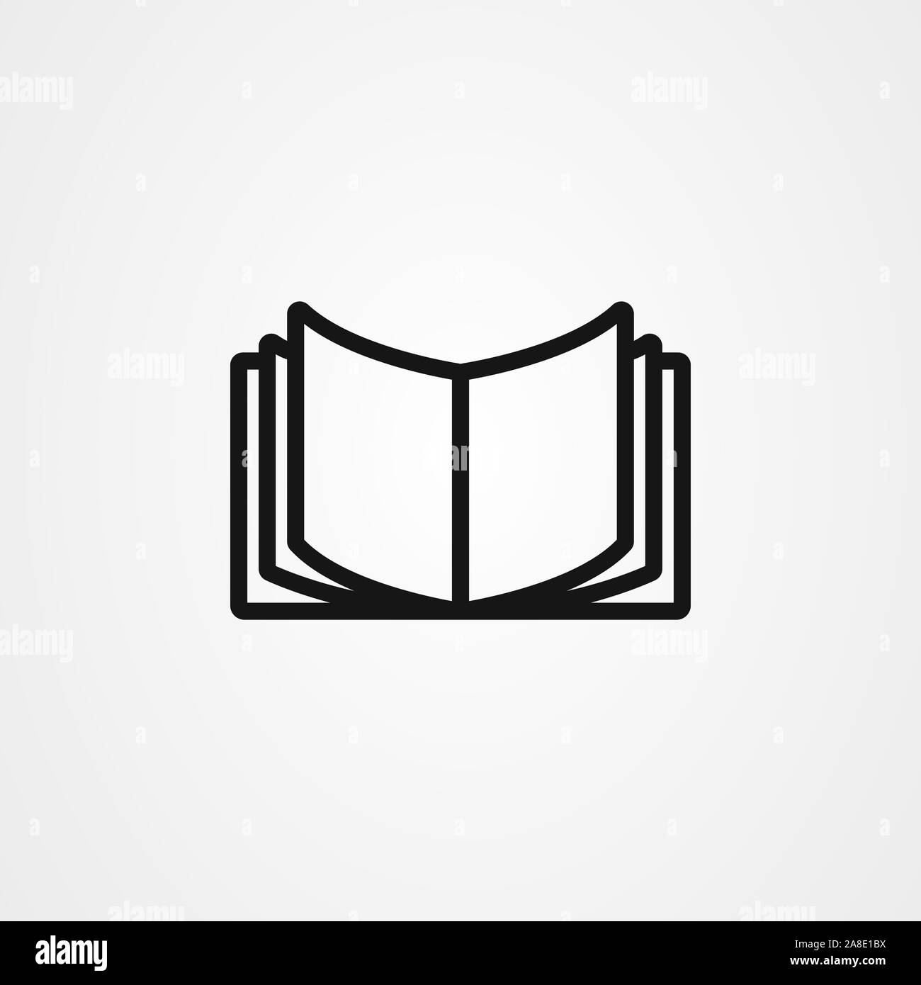 Buchen Sie Symbol logo vektor design Stock Vektor