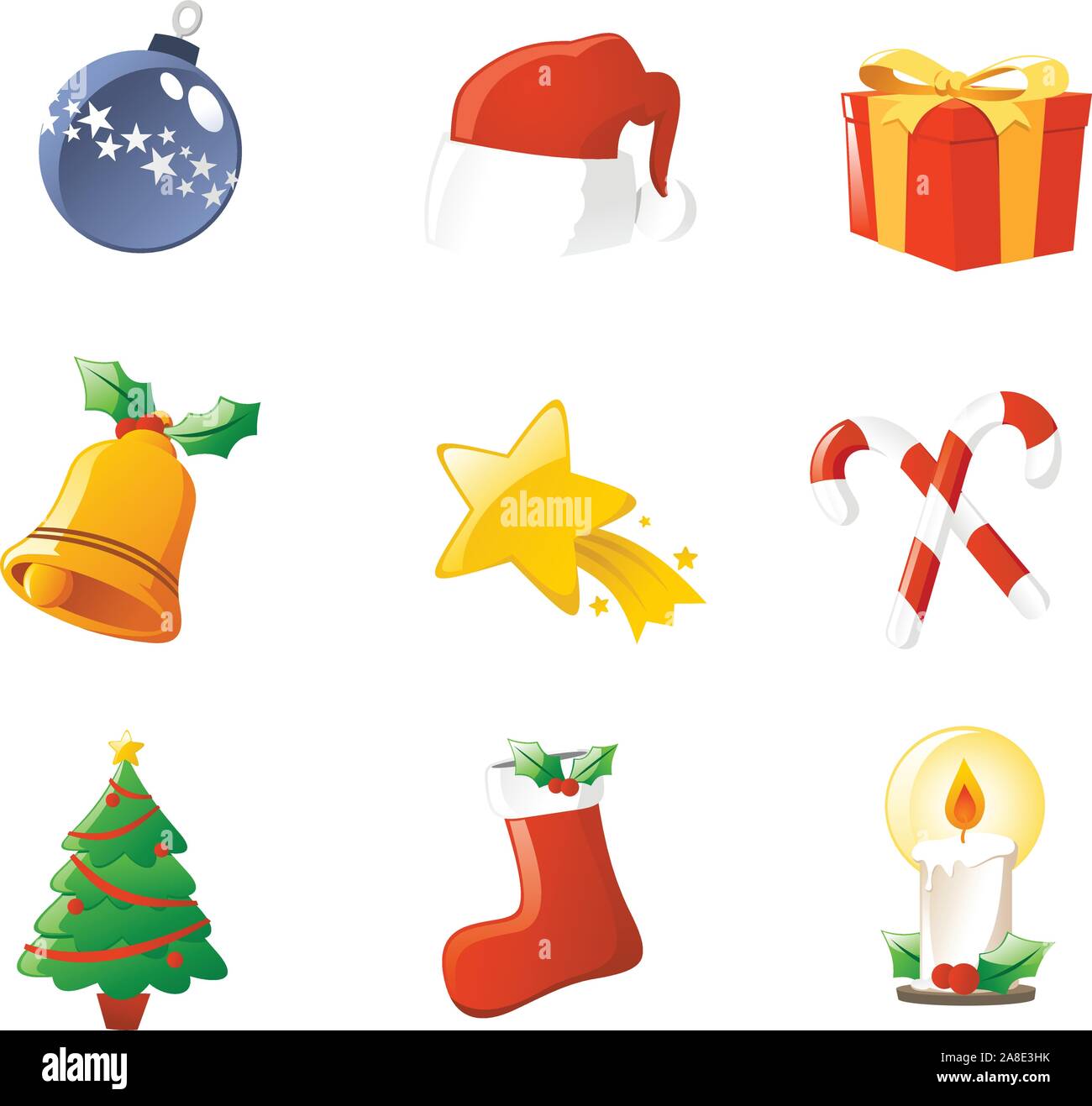 Weihnachts-icons Stock Vektor