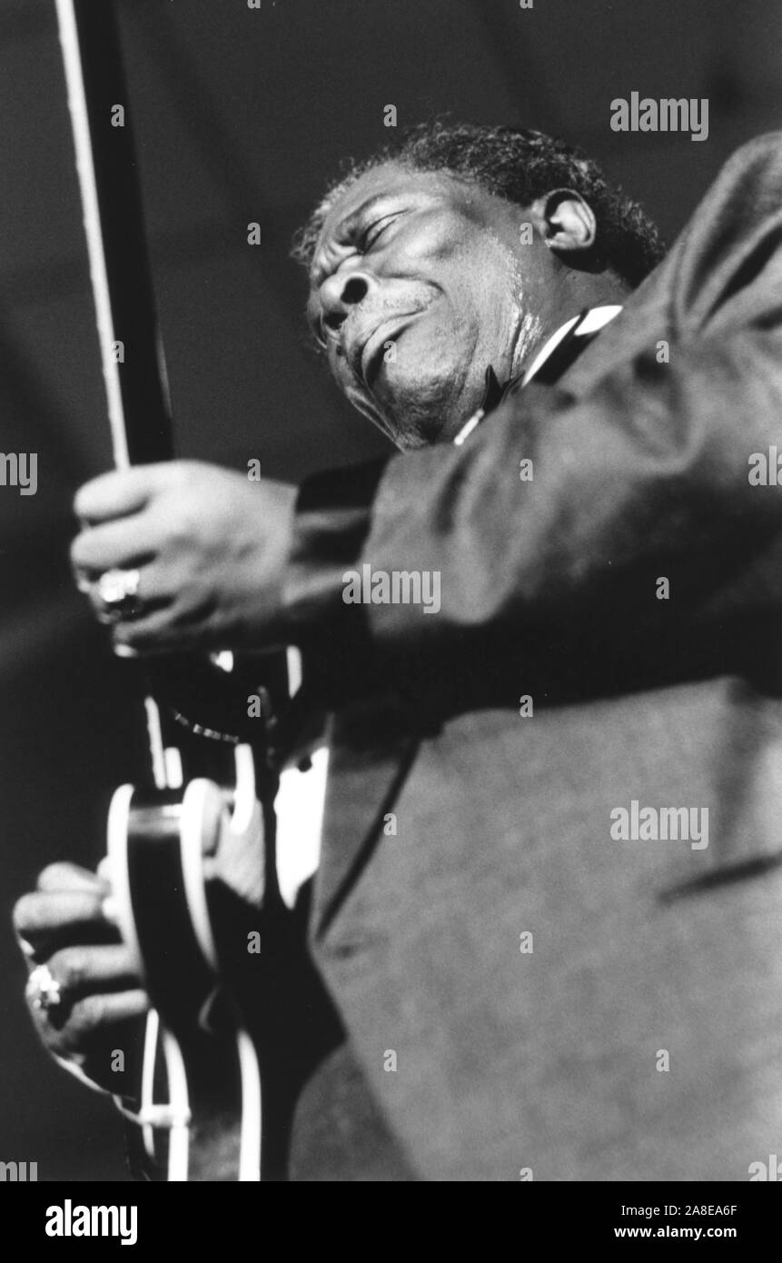 B.b. King, Maastricht Jazz Festival, Niederlande, 1991. Stockfoto