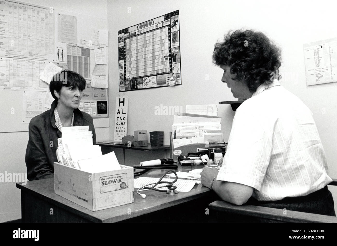 Ärzte Chirurgie Mary Potter Health Centre, Nottingham, Großbritannien 1990 Stockfoto