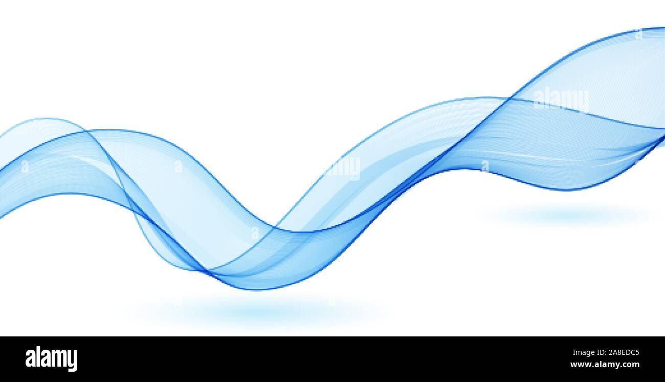 Abstract Blue Wave. Vektor Kurven. Präsentation Vorlage. Eps 10. Stock Vektor