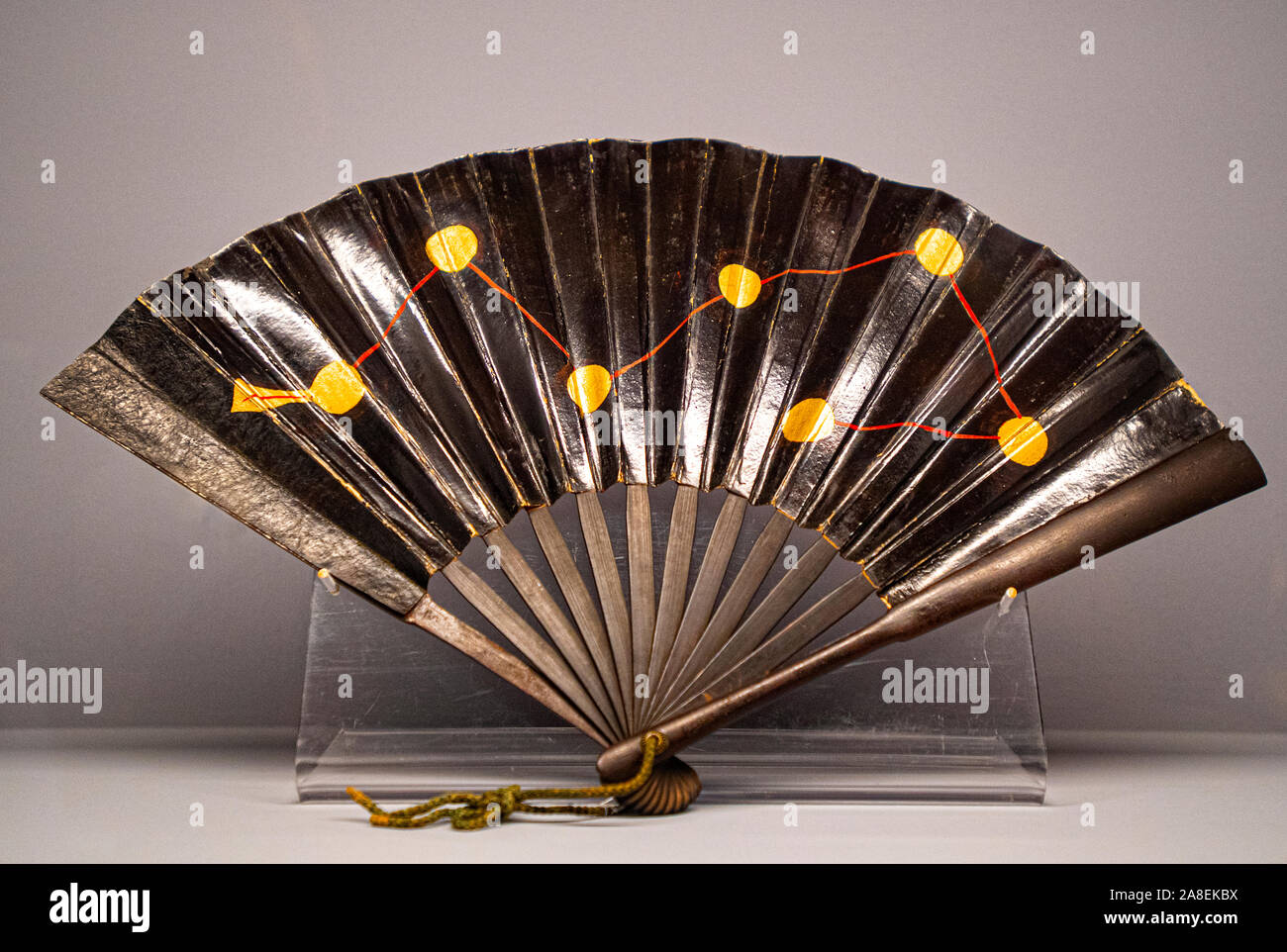 Italien Piemont Turin Mao (Museo d'Arte Orientale) Museum für orientalische Kunst - Exibhition 'weibliche Krieger von der aufgehenden Sonne - Japan - Edo Periode (1603-1868) - Eisen gerippte Ventilator Stockfoto