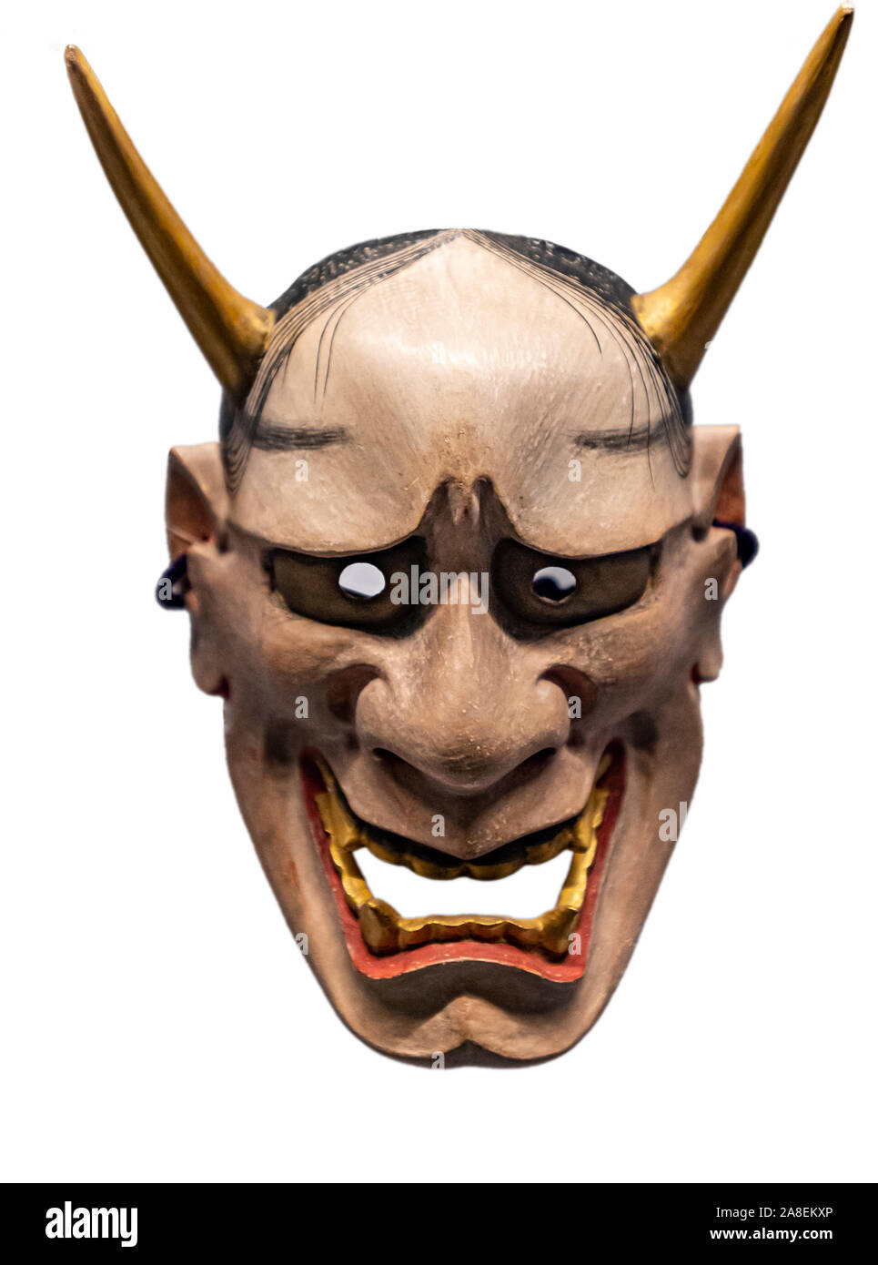 Italien Piemont Turin Mao (Museo d'Arte Orientale) Museum für orientalische Kunst - Exibhition 'weibliche Krieger aus der Rising Sun'-Maske der Frau in der kein Theater - Kein Theater Maske - hannya-Thema Nomura lief - aus lackiertem Holz - Japan Showa Periode (1926 - 1989) - Private Sammlung Stockfoto