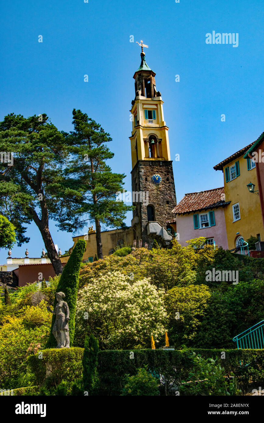 Portmeirion&R. Dwyryd Estuary. Stockfoto