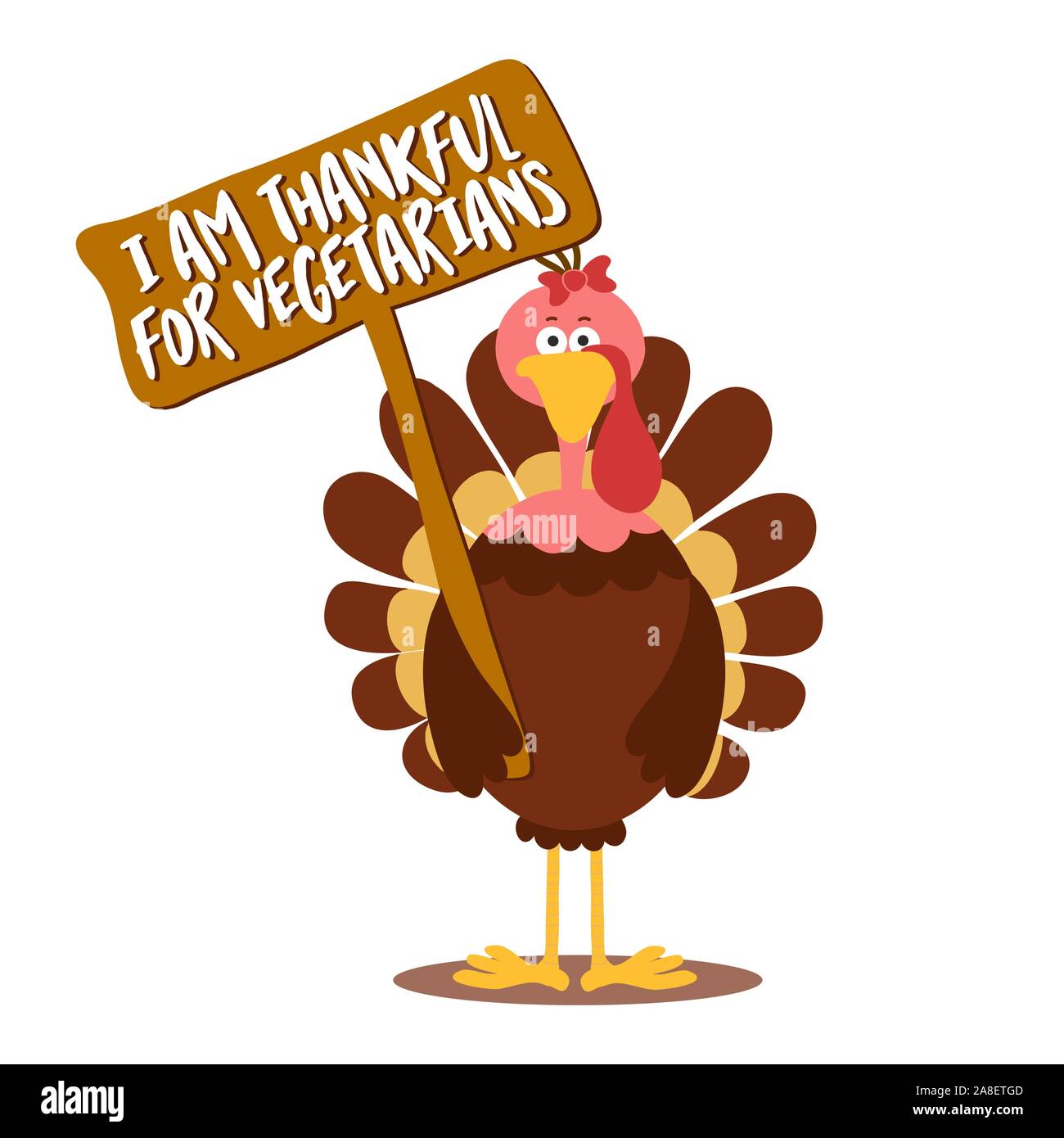 Ich bin dankbar für Vegetarier - Thanksgiving Day kalligraphische Poster. Herbst Farbe Poster. Gut für scrap Booking, Poster, Grußkarten, Banner, t Stock Vektor
