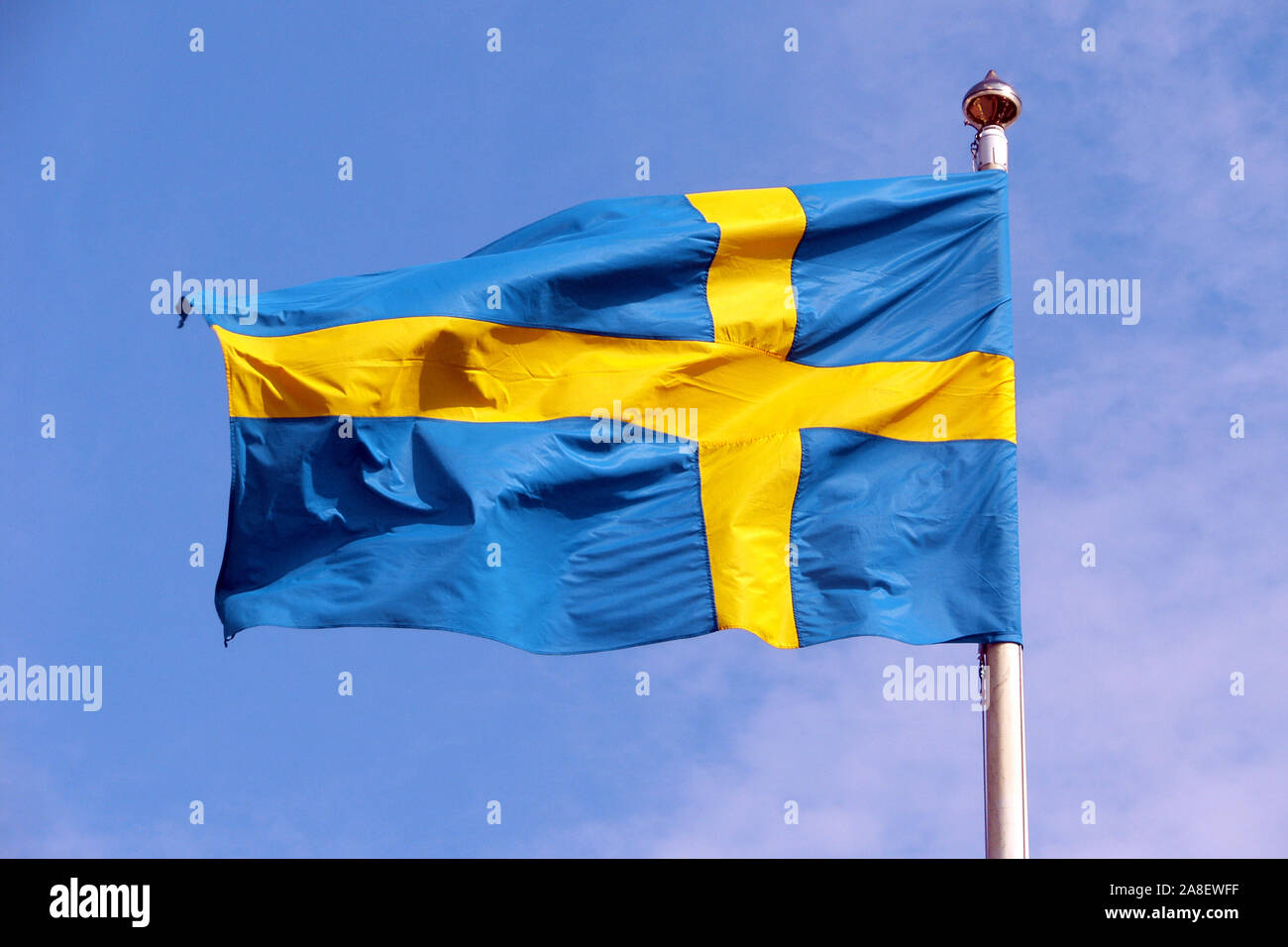 Bb_003_60731156 (25425/BB_003_60731156), Schweden Stockholm Fahne, (© INSADCO/Bilderbox) Stockfoto