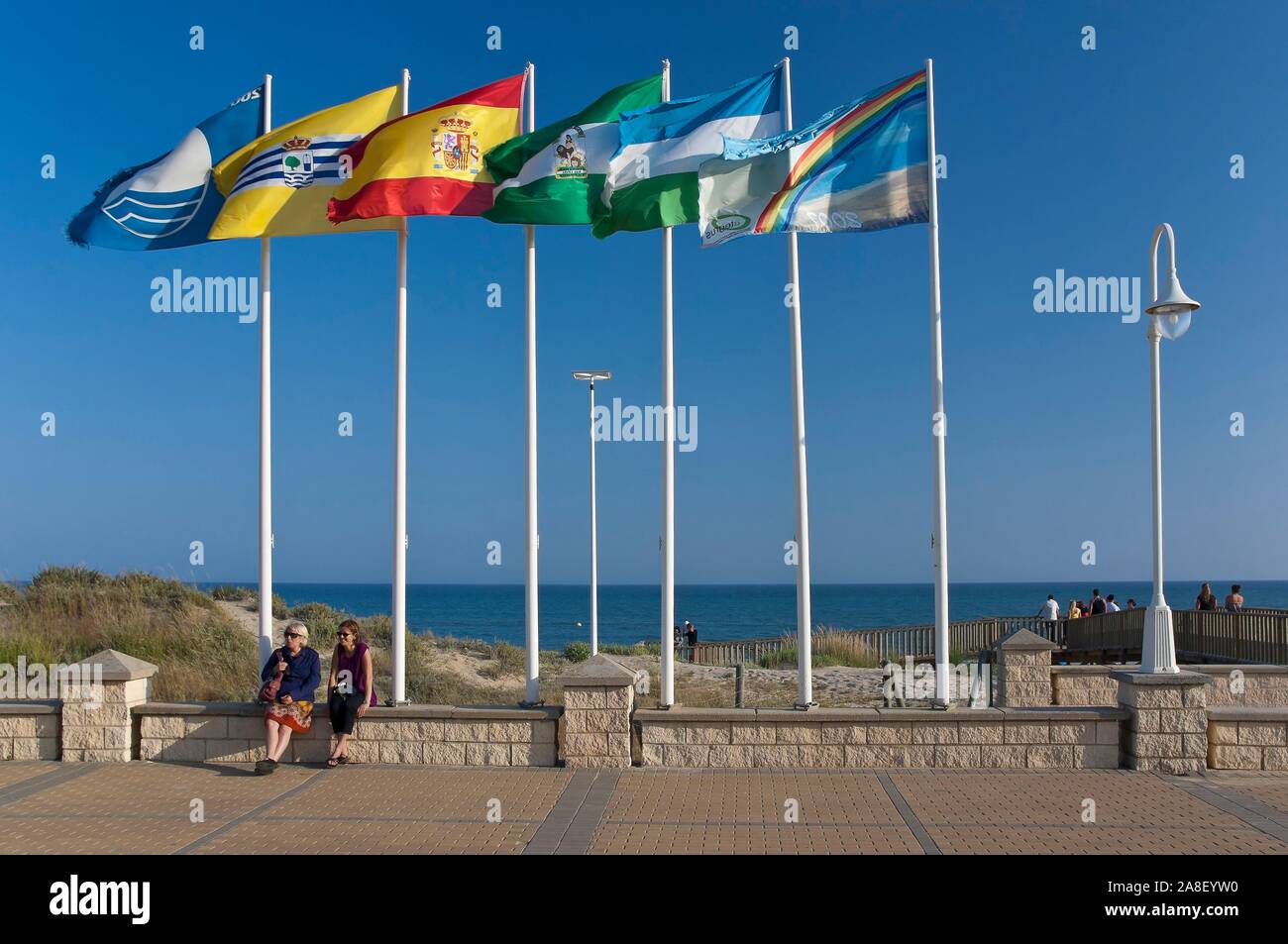 Strand von Islantilla Lepe, Provinz Huelva, Andalusien, Spanien, Europa. Stockfoto