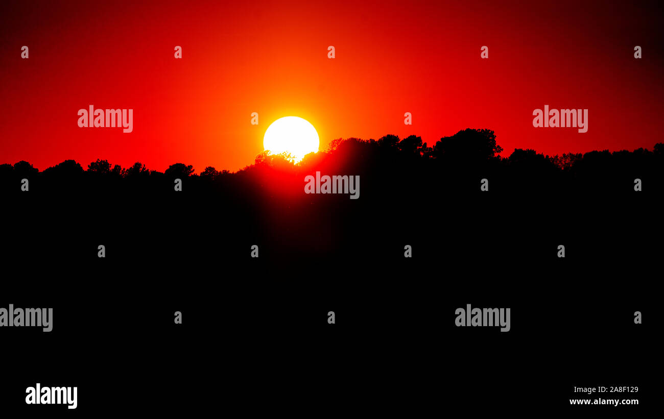 Einen warmen Ton Blick auf den Sonnenuntergang. Stockfoto