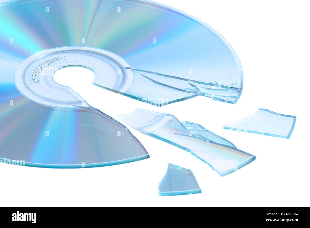 Zerbrochene CD-Rom, Datenträger, Datenverlust, Stockfoto