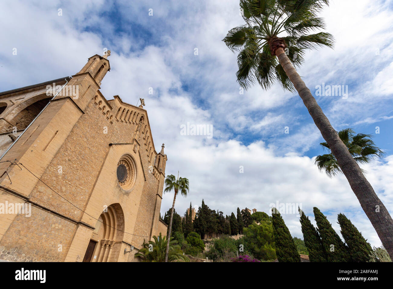 Kirche der Verklärung des Herrn in Artá, Spanien. Stockfoto