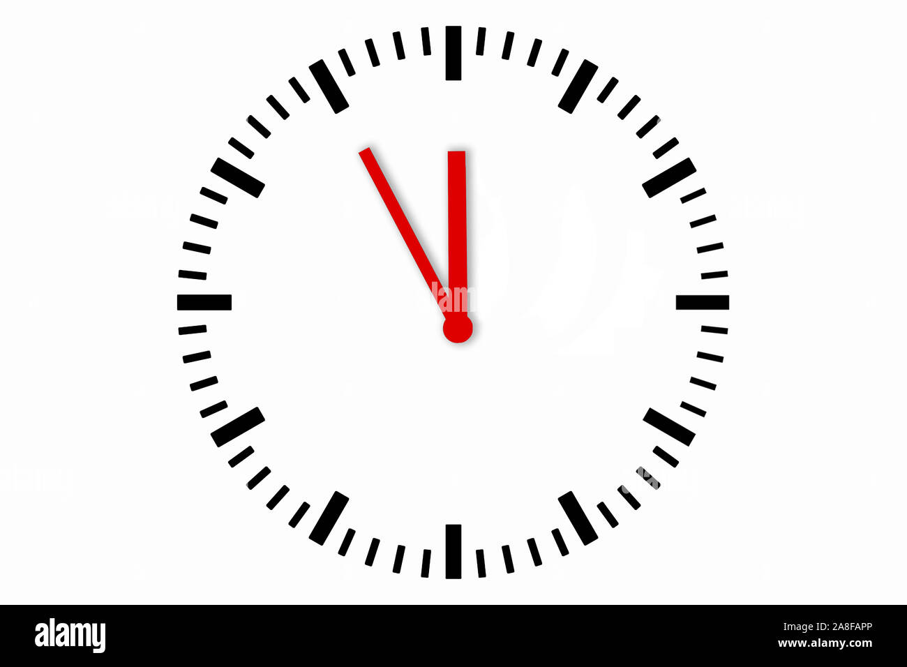 Uhr, Kalender, Timer, Uhren, Planung, Zeit, Zeitmesser, Uhrzeit, Text,  Texte, Zeiger, Zeitverschiebung, 5 vor 12, Fünf vor Zwölf Stockfotografie -  Alamy