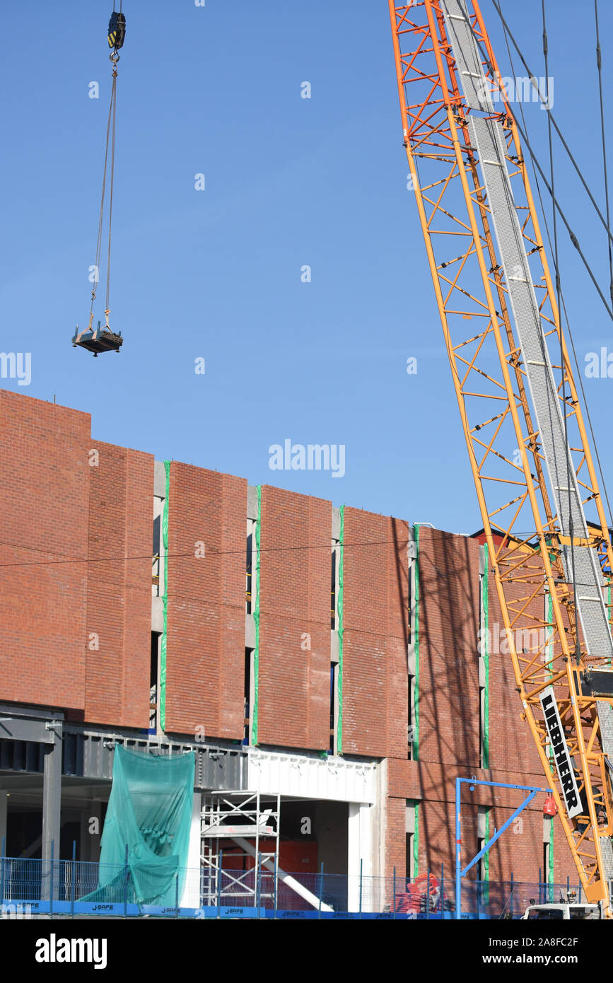 Die Bauarbeiten weiter auf das neue Hilton Hotel Komplex an einem Smithfield Stoke on Trent Stadtrat Gebäude Lage im Zentrum von Hanley Stockfoto