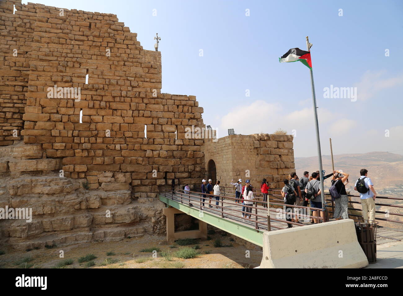Osmanisches Tor, Burg Karak, Al Karak, Gouvernement Karak, Jordanien, Naher Osten Stockfoto