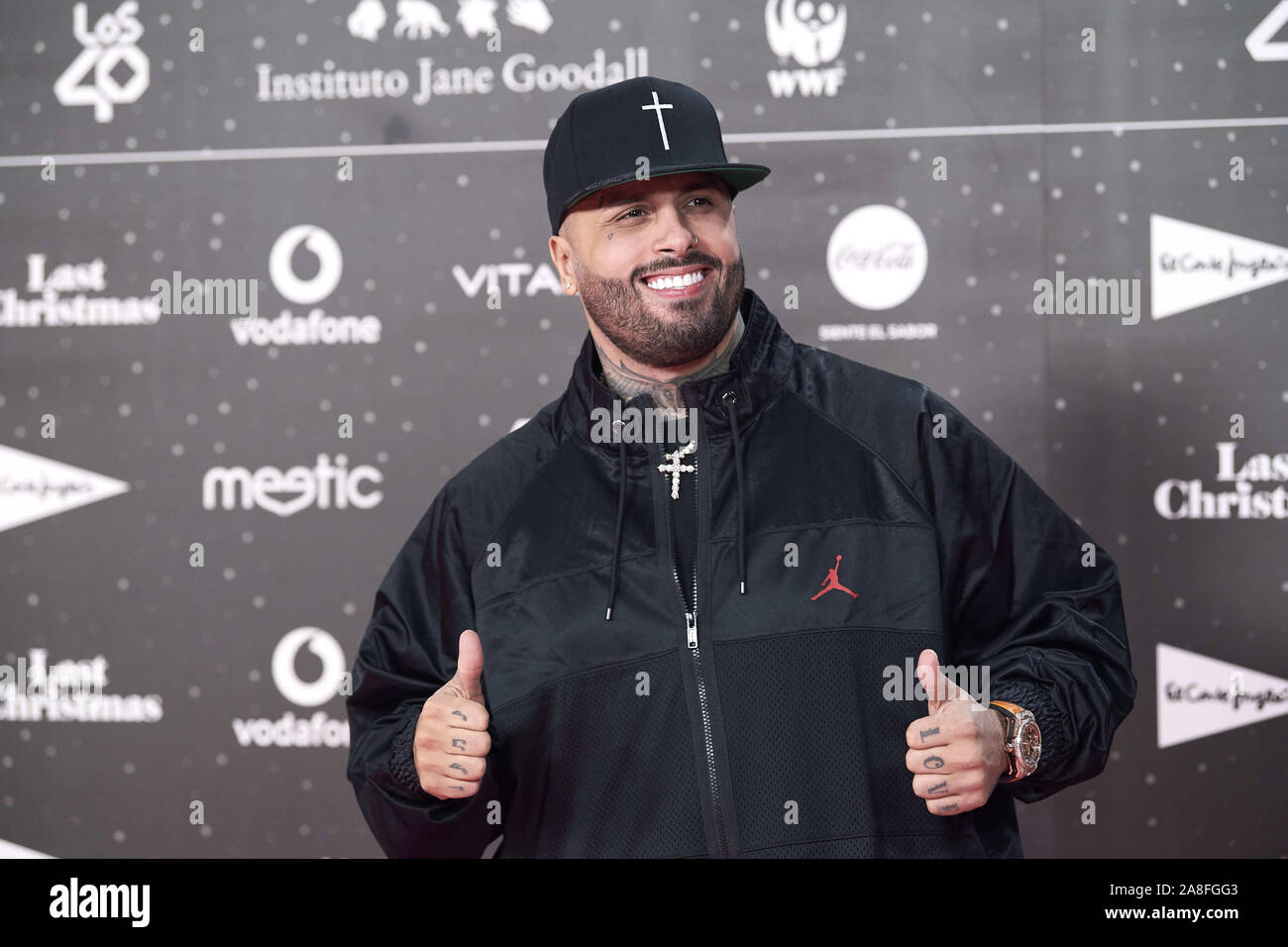 November 8, 2019, Madrid, Madrid, Spanien: Nicky Jam besucht Los 40 Music Awards an Wizink Zentrum am 8. November 2019 in Madrid, Spanien (Bild: © Jack Abuin/ZUMA Draht) Stockfoto