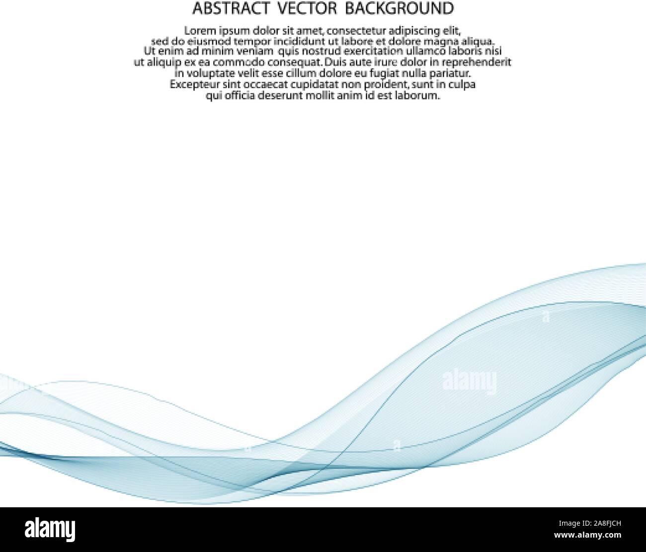 Abstrakte Wellenlinien in Form einer Welle. Vector Illustration von Rauch oder Wasser Stock Vektor