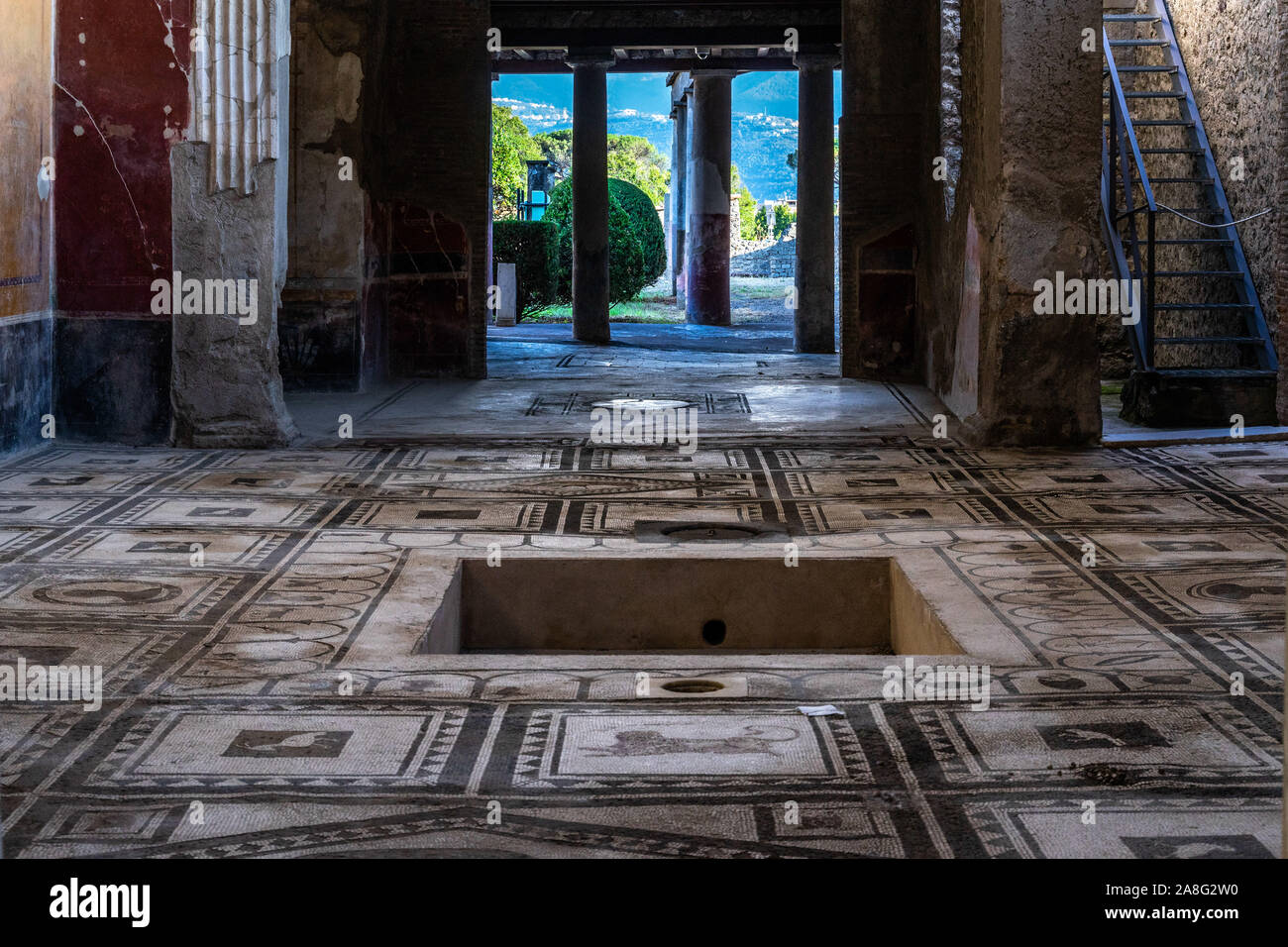 Interieur des Hauses des Cryptoporticus in Pompeji antike Römische Stadt, Kampanien, Italien Stockfoto