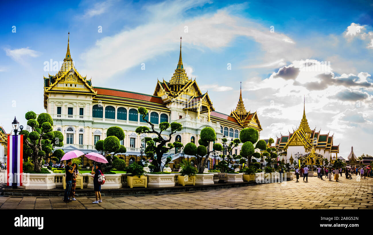 Bangkok, Thailand - 29.Oktober 2019: Grand Palace im Jahr 1782 und seit 150 Jahren die Heimat der thailändische König gebaut. Stockfoto