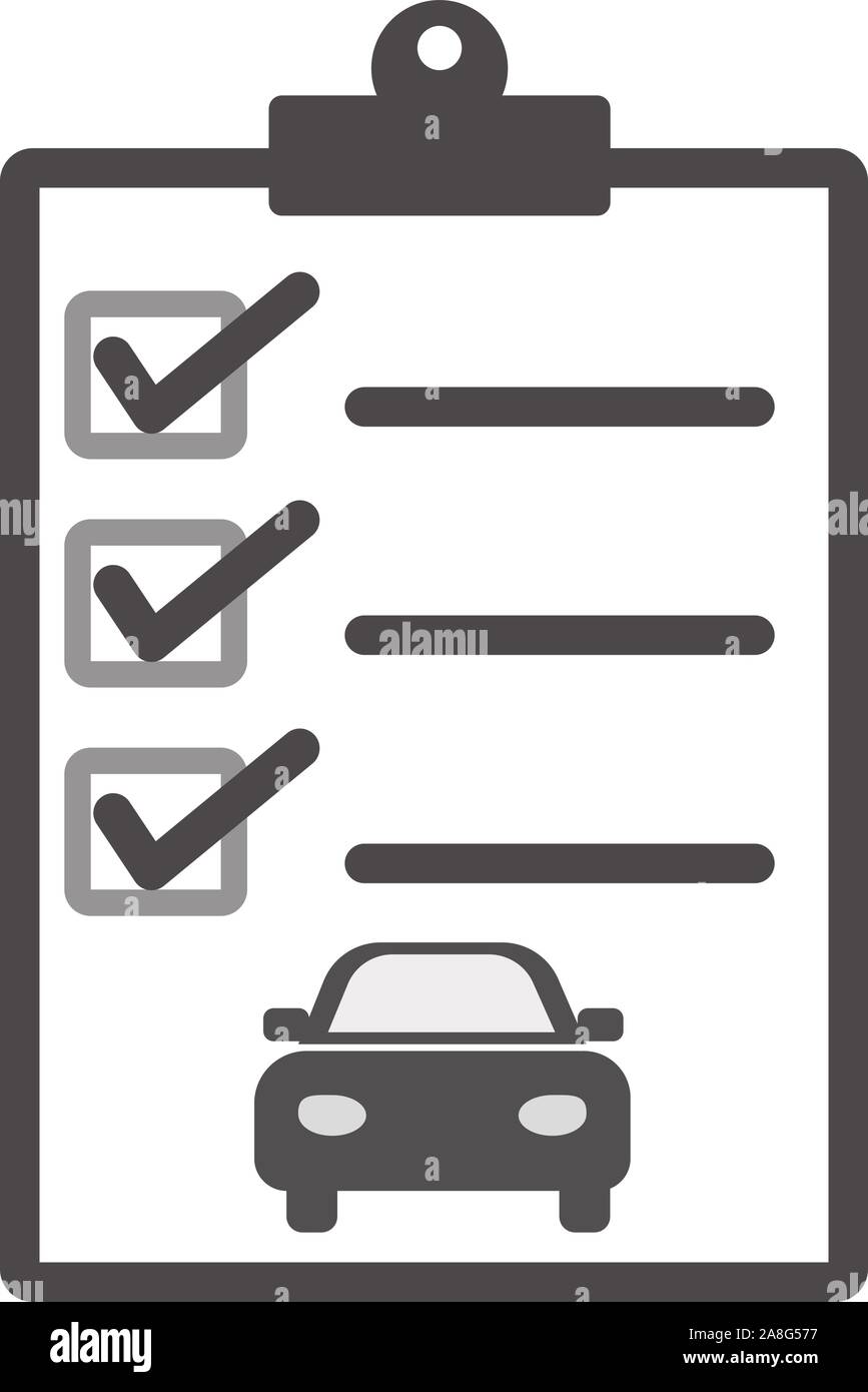 Flacher Autoschlüssel mit Autodesign und Logo in Autoform, Symbol