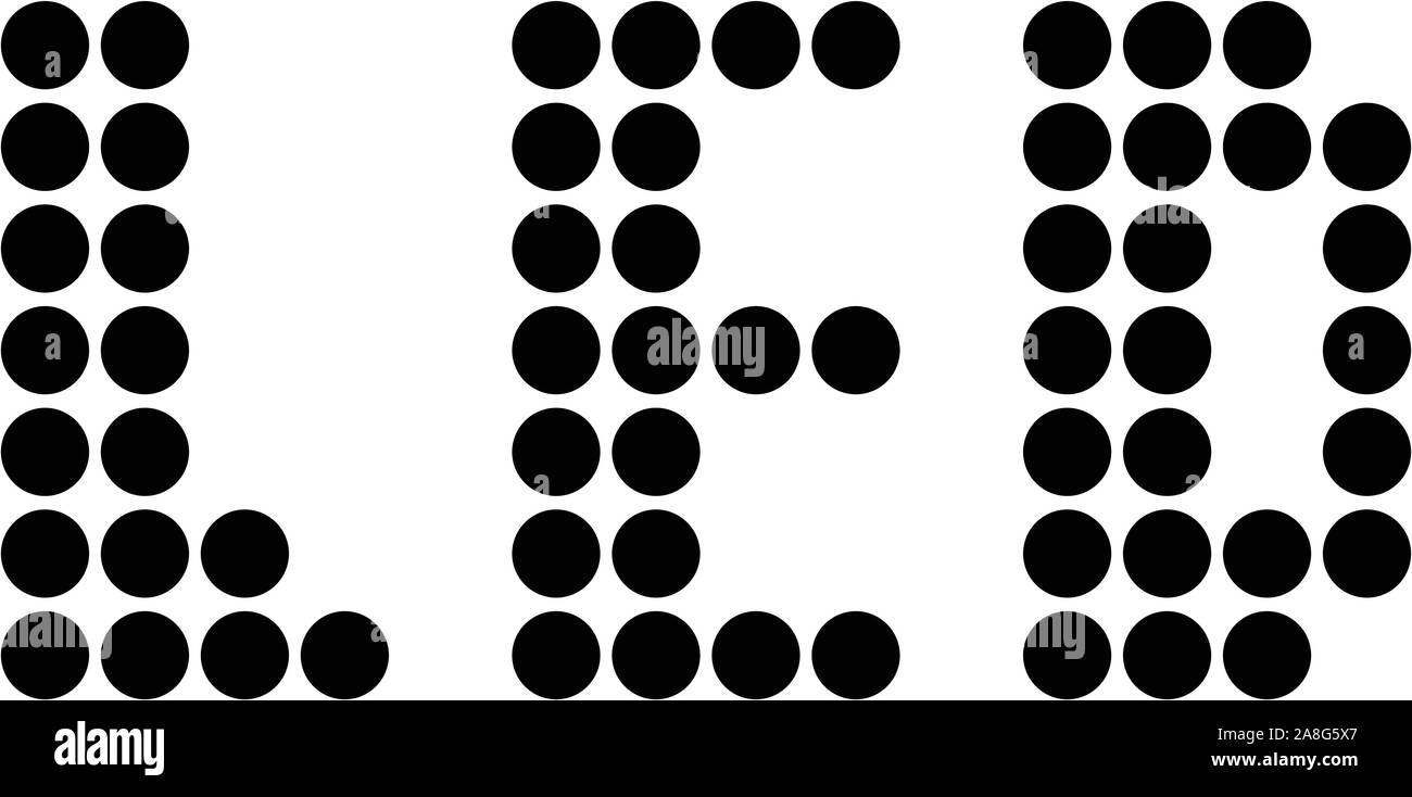 Led-Symbol auf weißem Hintergrund. LED-Symbol für Ihre Web site Design, Logo, App, UI. Flat Style. Stock Vektor