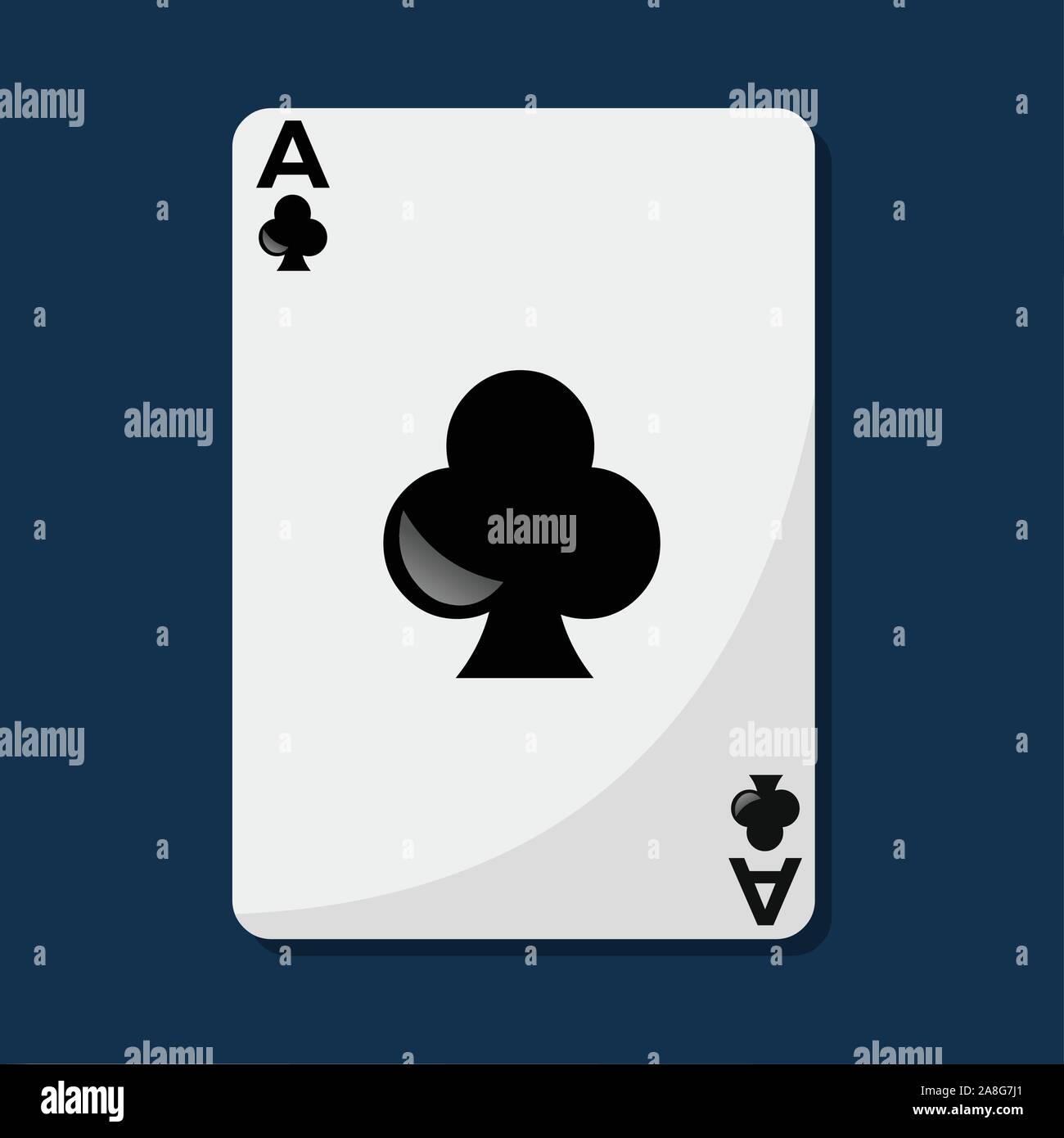 Club Ace Karten Vector Illustration Stock Vektor