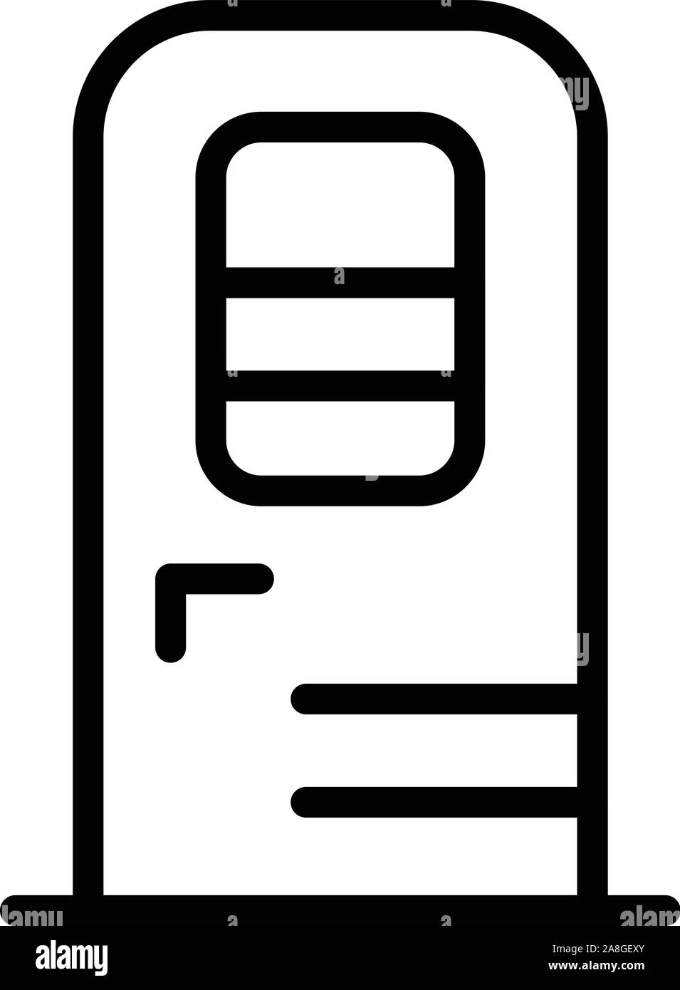 Schiff Türsymbol, outline Style Stock Vektor