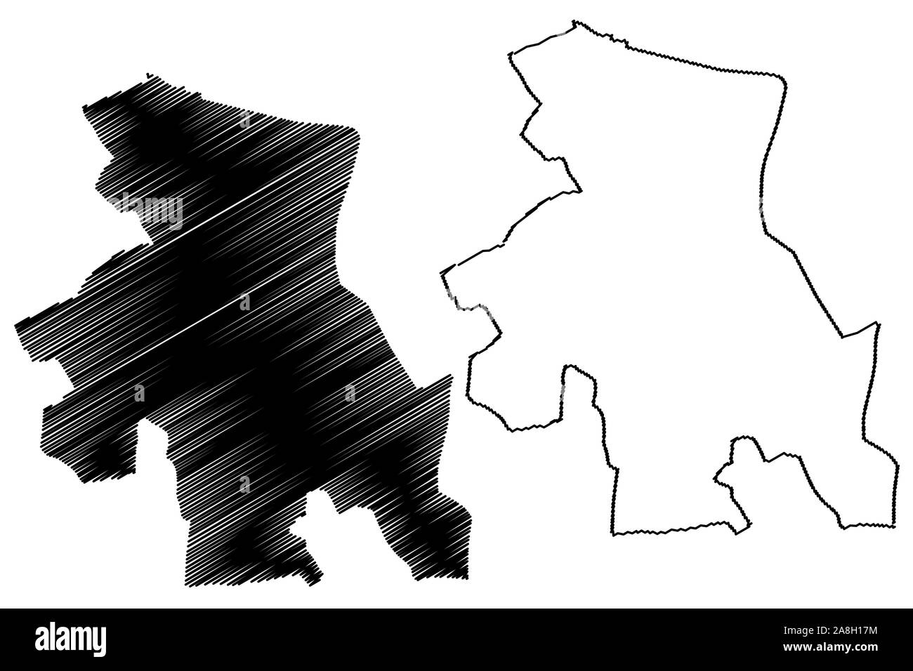 Sicherheit und Gesundheitsschutz bei der Stadt Region (Republik Kirgisistan, Kirgistan, Regionen in Kirgisistan) Karte Vektor-illustration, kritzeln Skizze Karte Sicherheit und Gesundheitsschutz bei der Arbeit Stock Vektor