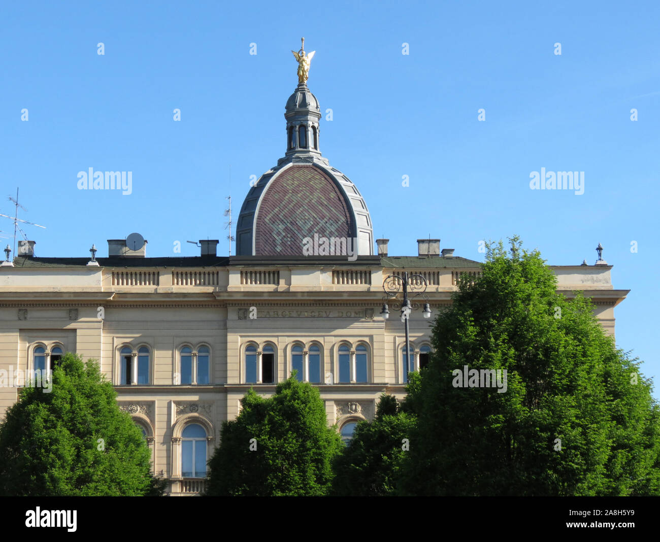 Starcevicev Dom Gebäude in Zagreb, Kroatien. Stockfoto