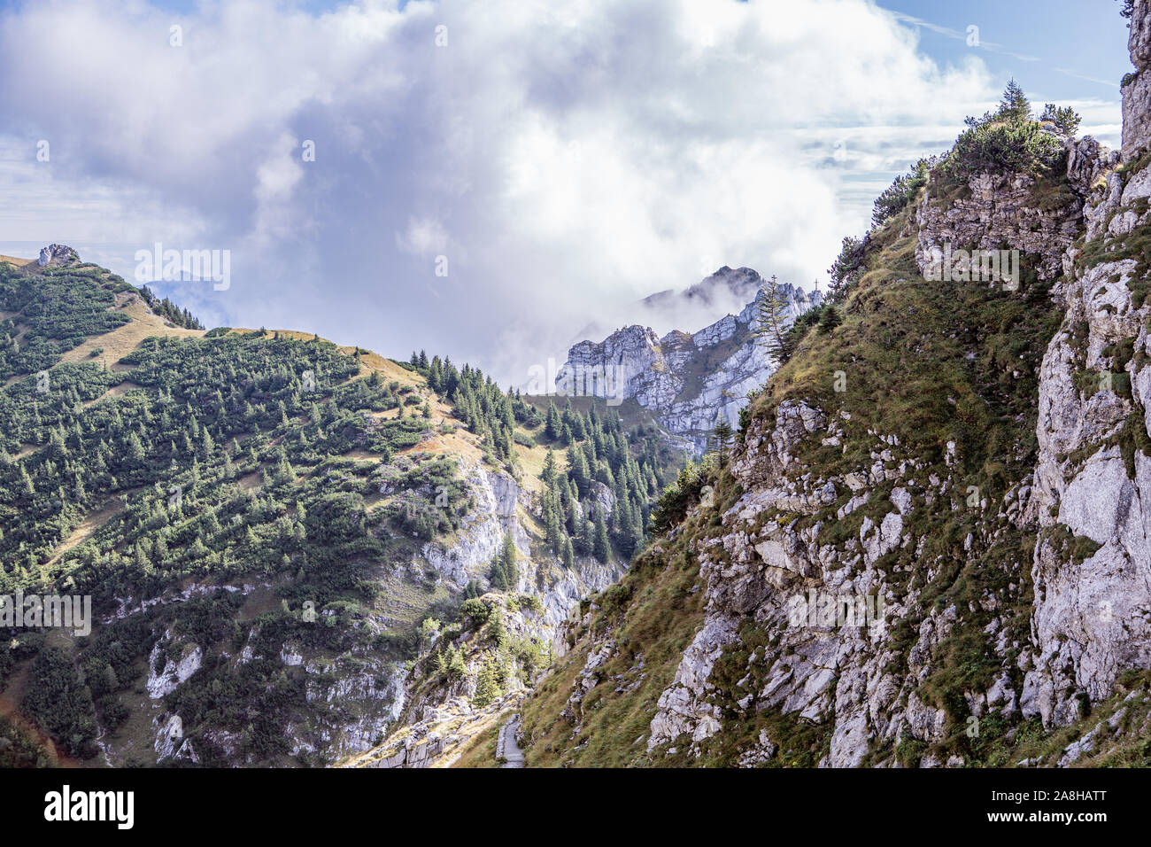 Blick vom Wendelstein. Bayrischzell. Bayern, Deutschland. Alpen Stockfoto