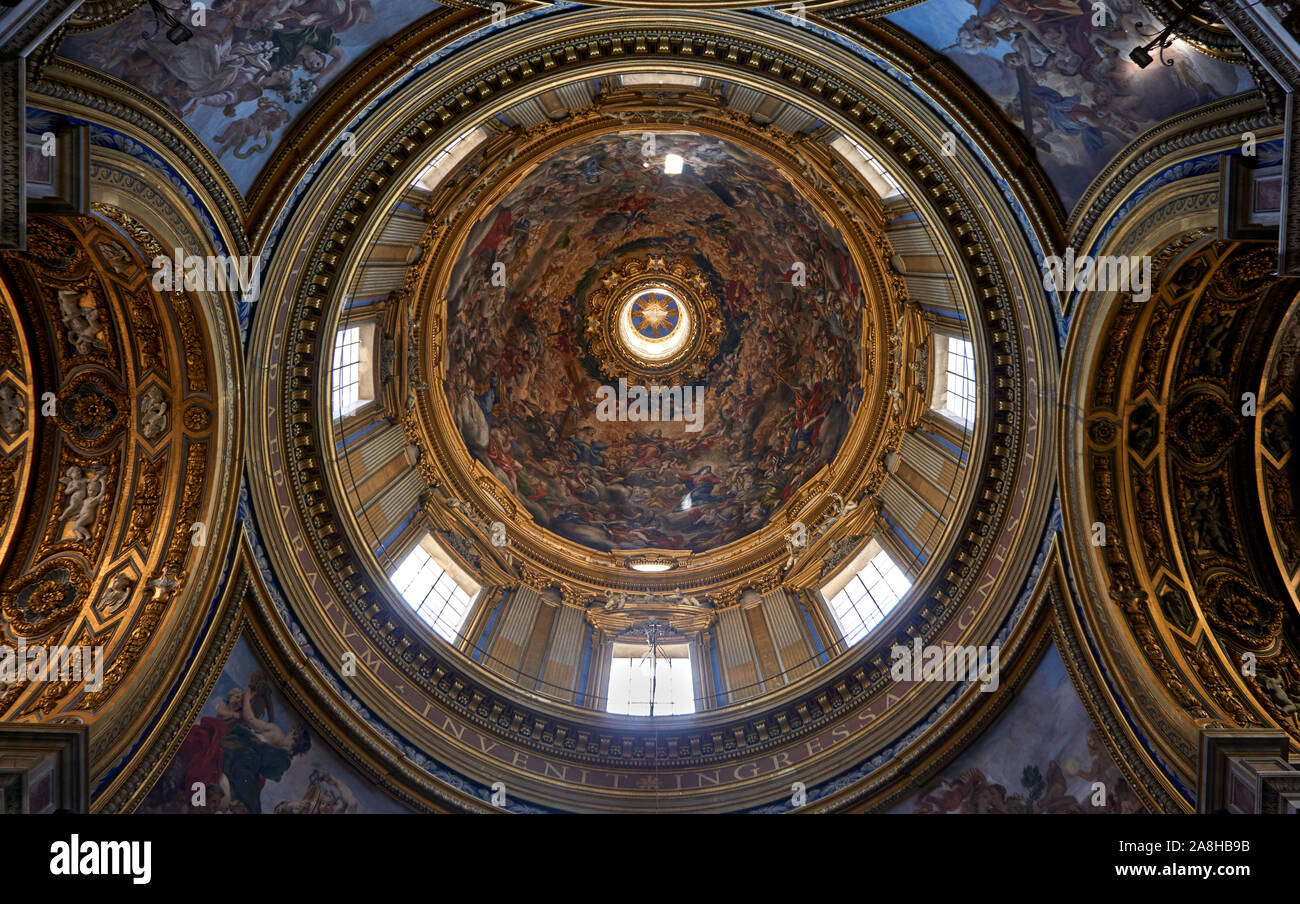 Kuppel von Sant'Agnese in Agone Piazza Navona, Rom, Italien Stockfoto