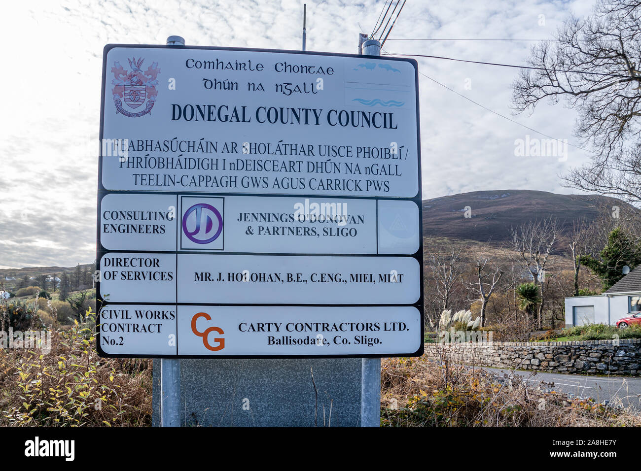 CARRICK, County Donegal/IRLAND 09. NOVEMBER 2019 Donegal County Council, der Informationen