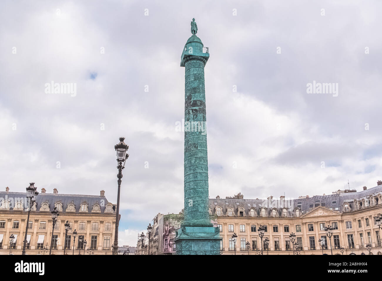 Paris, Place Vendome, herrliche Fassaden im 1st Bezirk der französischen Hauptstadt Stockfoto