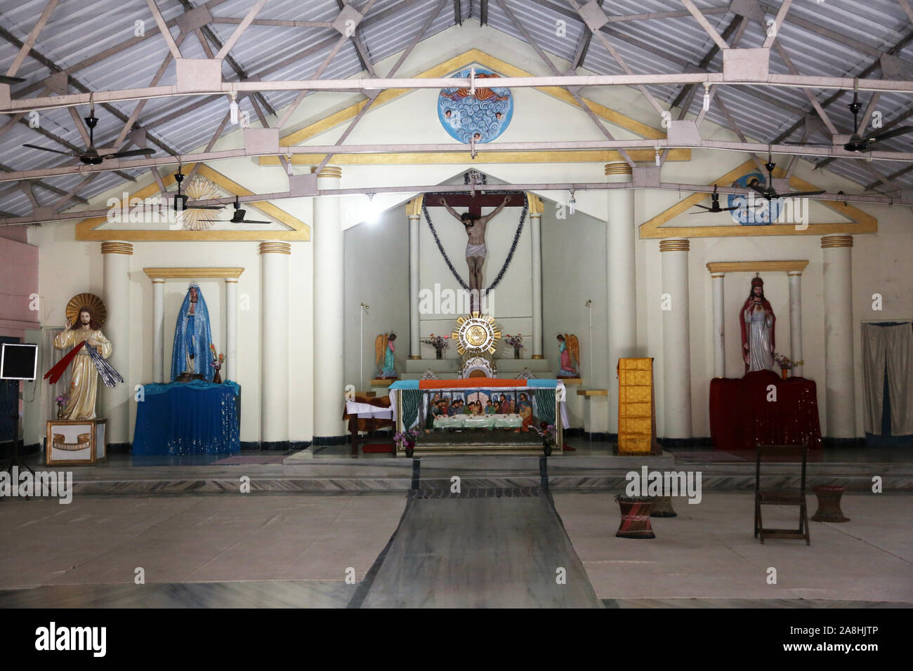 Katholische Kirche in Kumrokhali, West Bengal, Indien Stockfoto