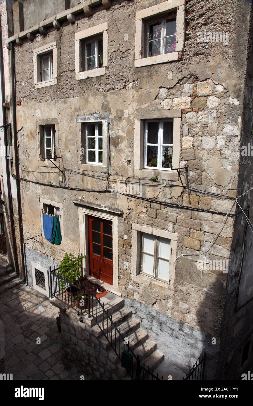 Alte Gebäude in der Altstadt von Dubrovnik Kroatien Stockfoto