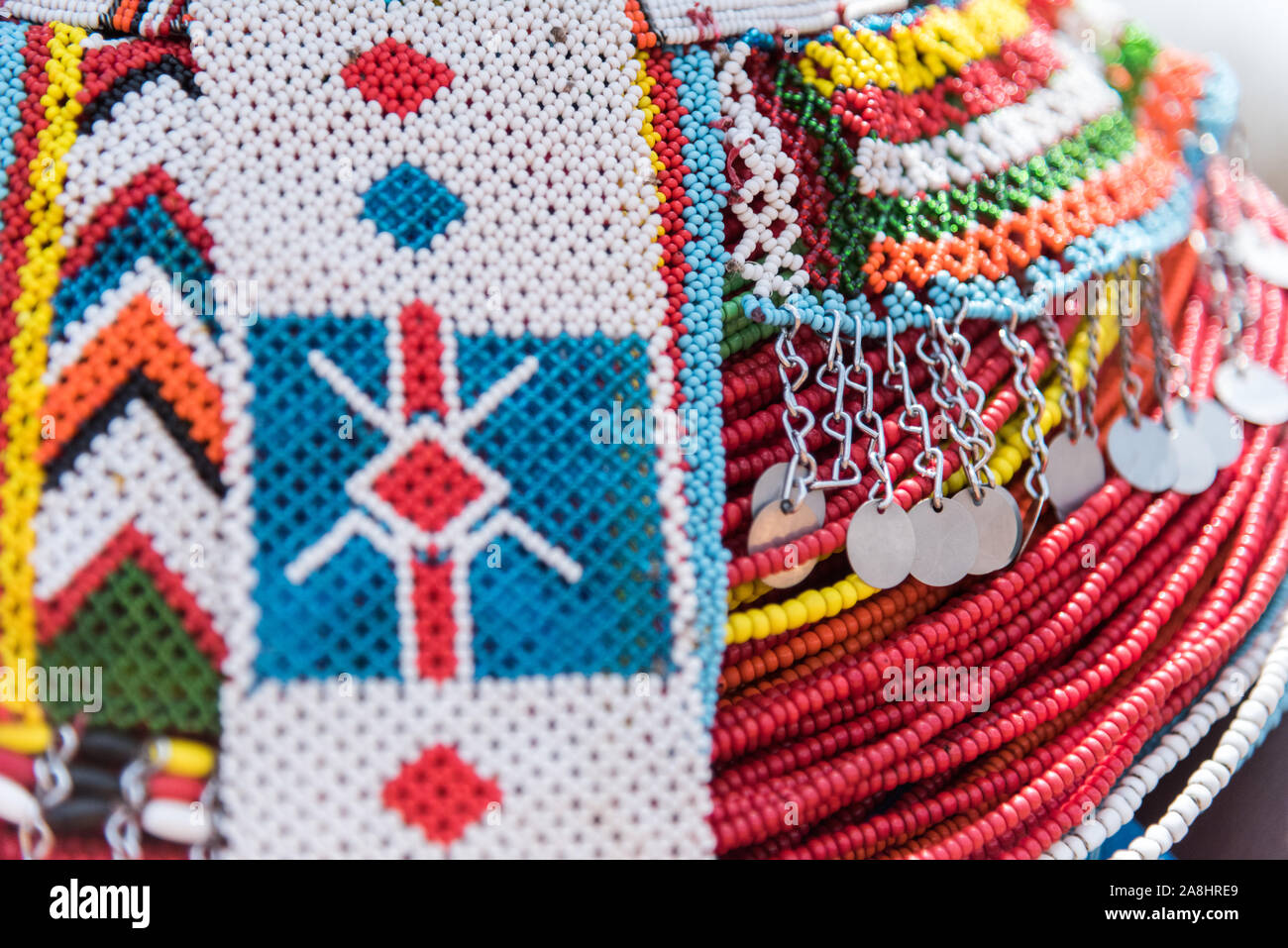 Vom tribal Ornamenten des Samburu in Kenia Detail Stockfoto