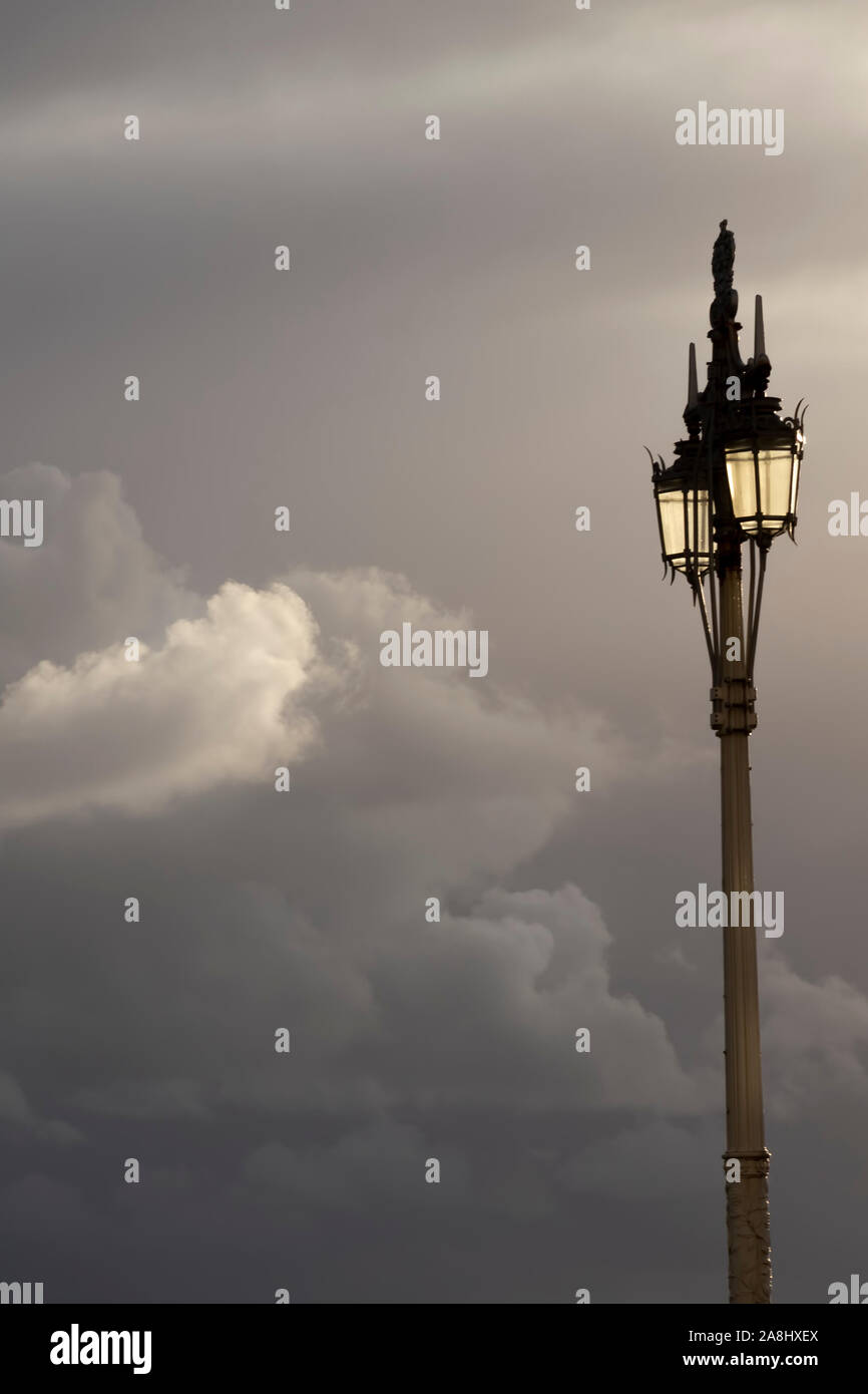 Alte Straße Licht in Brighton Stockfoto