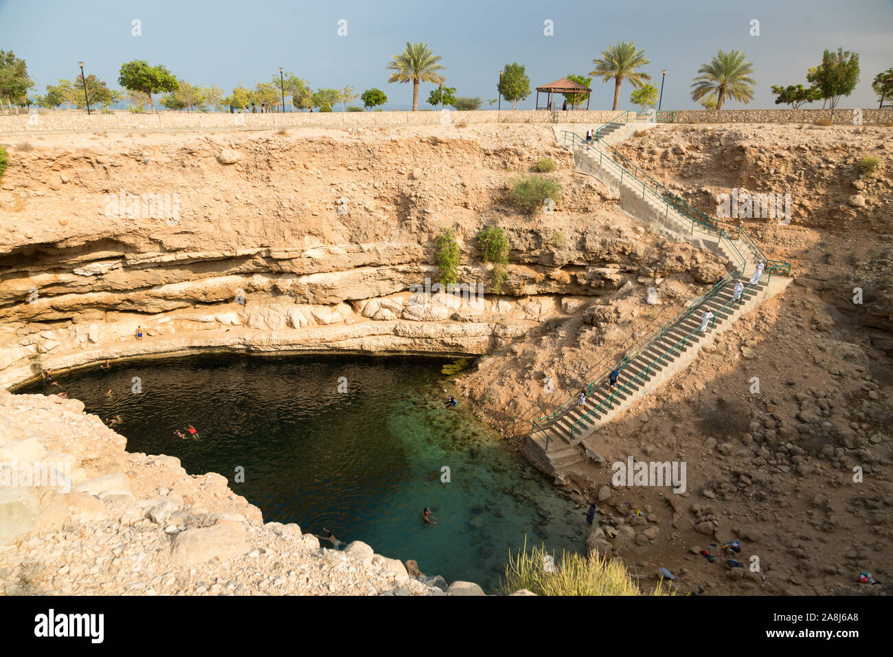 Bimmah Dreckloch außerhalb von Muscat, Oman Stockfoto