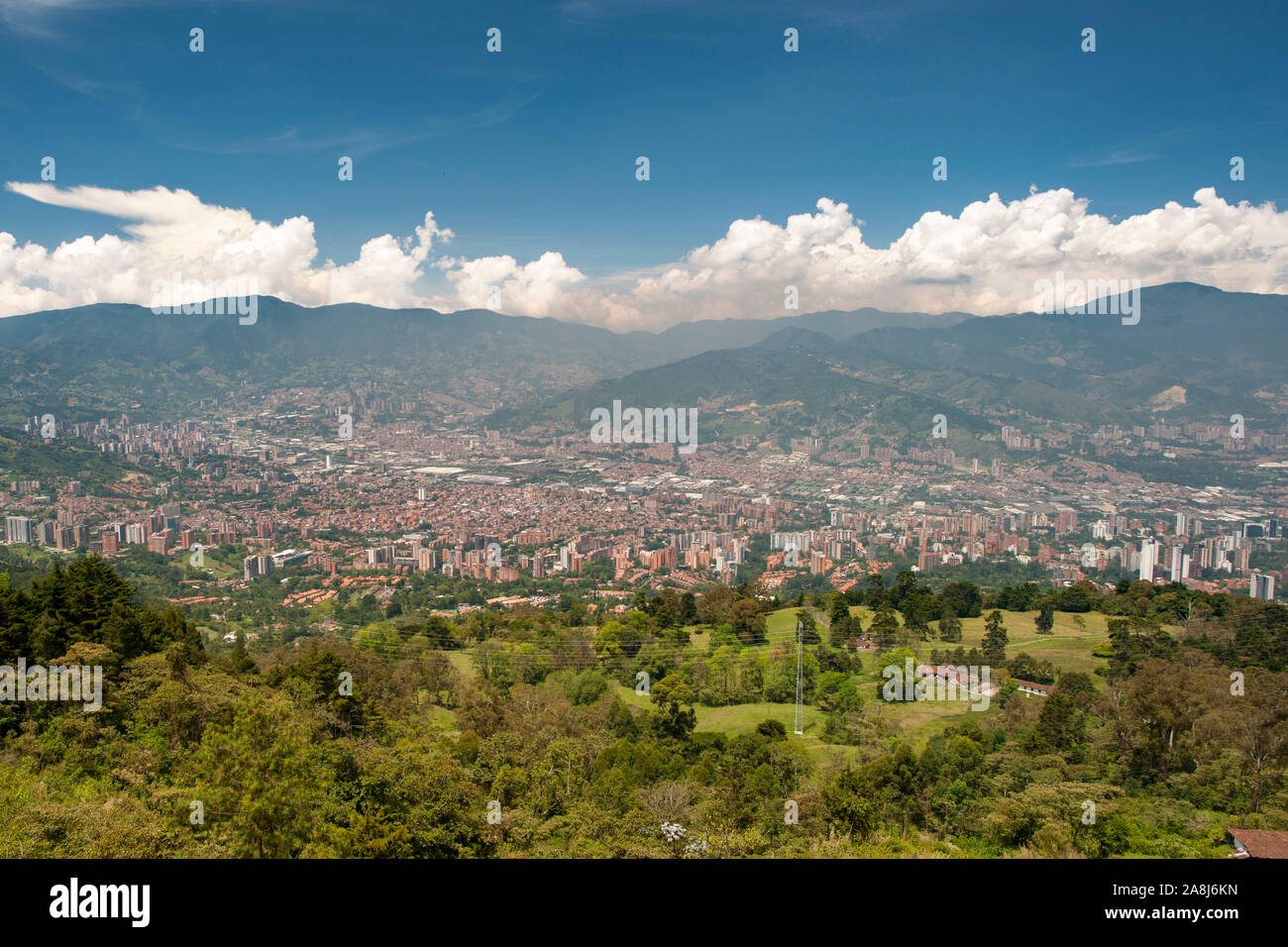 Blick auf die Stadt Medellin, Kolumbien. Stockfoto