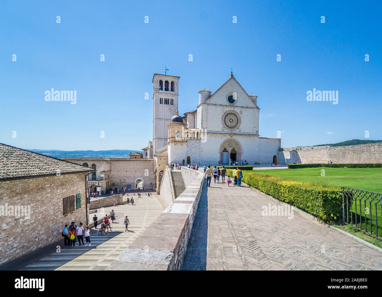 Basilika des Heiligen Franziskus von Assisi, Umbrien, Italien Stockfoto