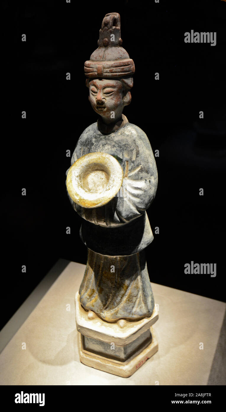 Mongolische Statue. Ordos mongolische Kunst Wuhan Museum, China Stockfoto
