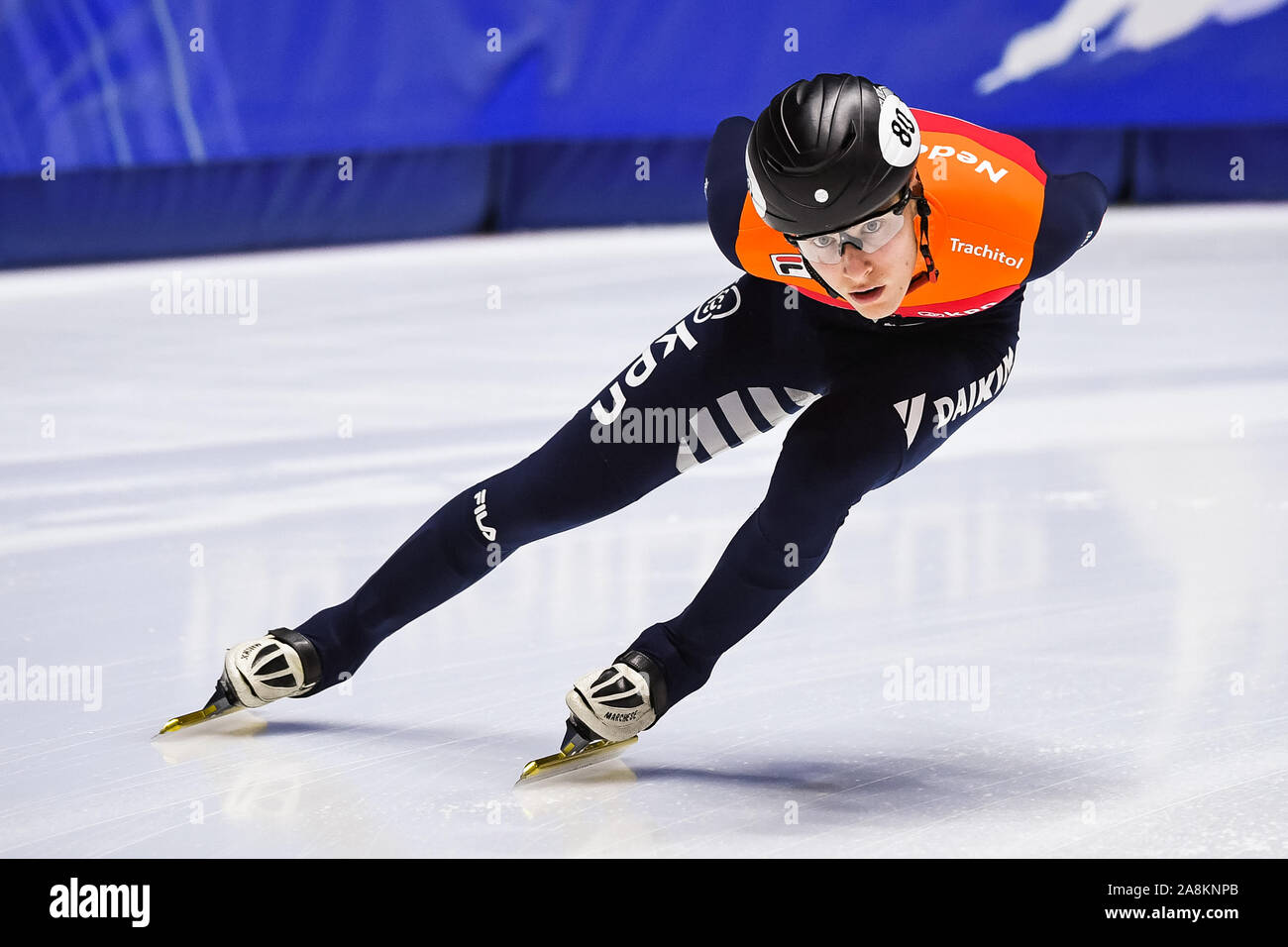 Montreal, Quebec. 09 Nov, 2019. Blick auf Friso Emons (NED) während der ISU World Cup II auf der Maurice-Richard-Arena in Montreal, Quebec. David Kirouac/CSM/Alamy leben Nachrichten Stockfoto