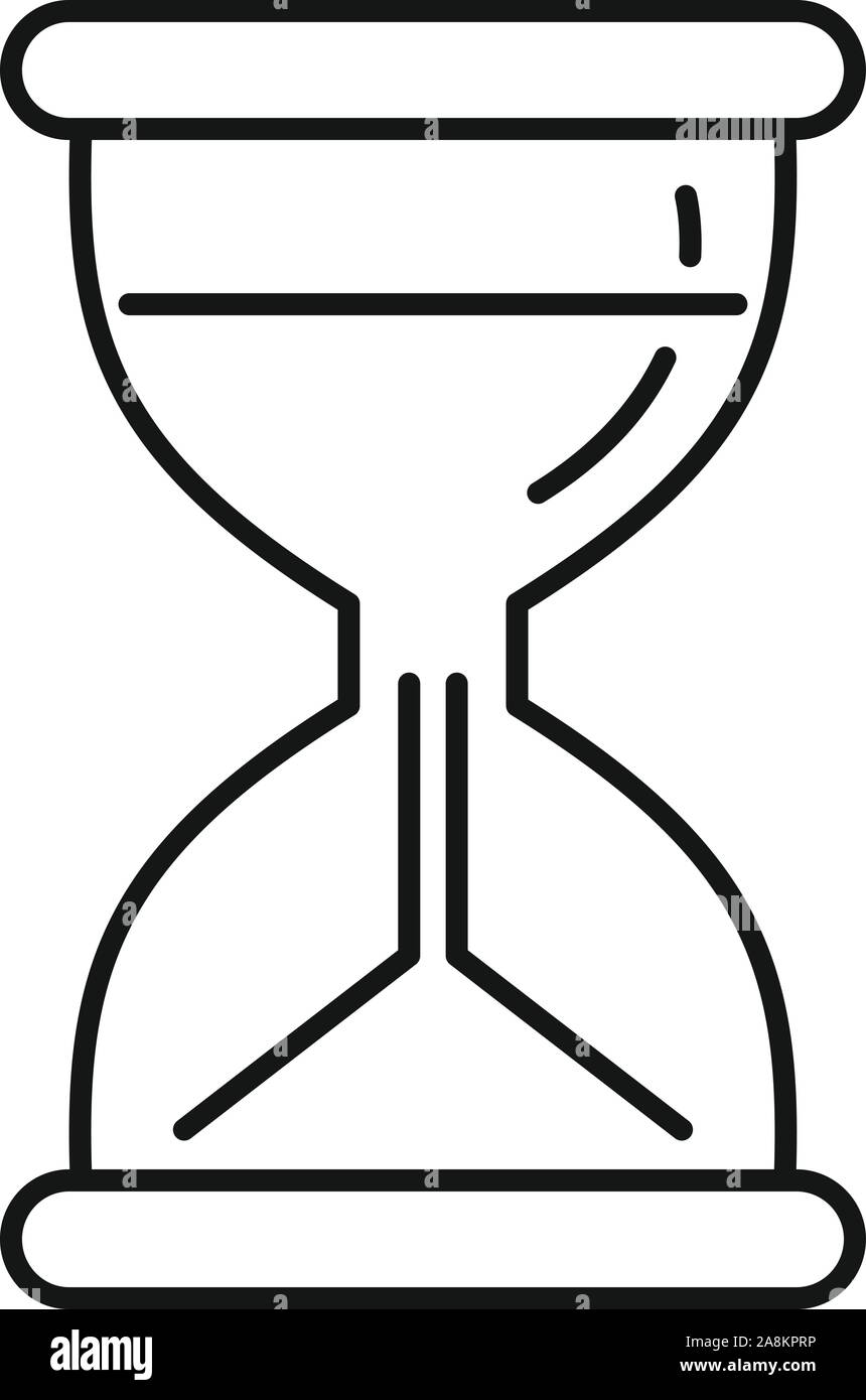 Sanduhr. Umrisse Sanduhr vektor Symbol für Web Design auf weißem Hintergrund Stock Vektor