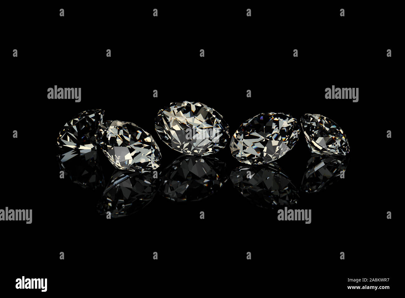 Diamond, Jewel, Gemstone, Black Background Stockfoto
