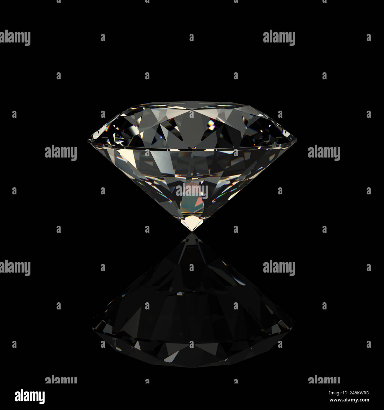 Diamond, Jewel, Gemstone, Black Background Stockfoto