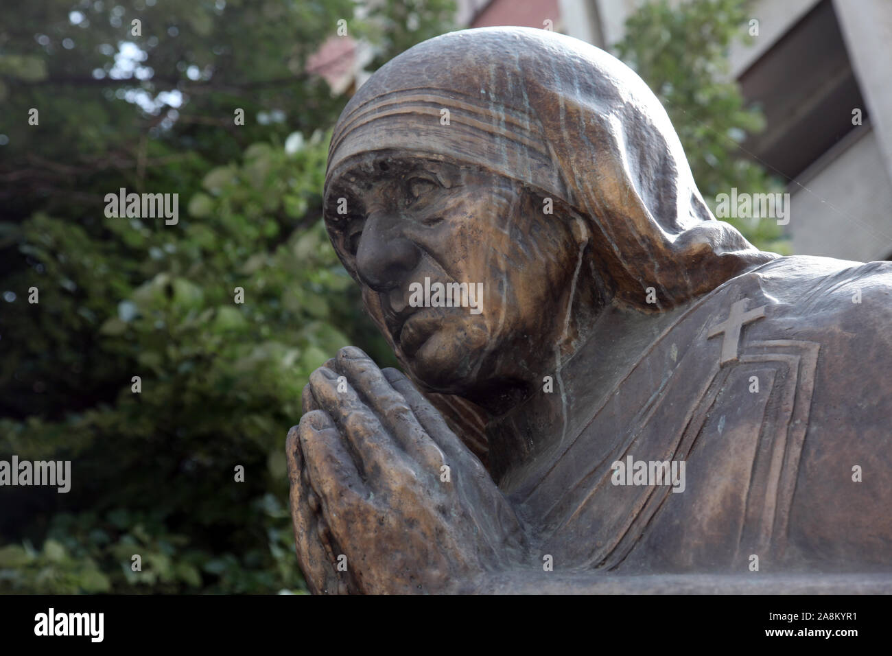 Mutter Teresa Denkmal in Skopje, Mazedonien Stockfoto