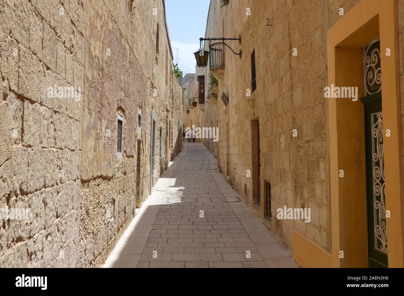 Gänge in Mdina, die Stille Stadt, "Malta Stockfoto