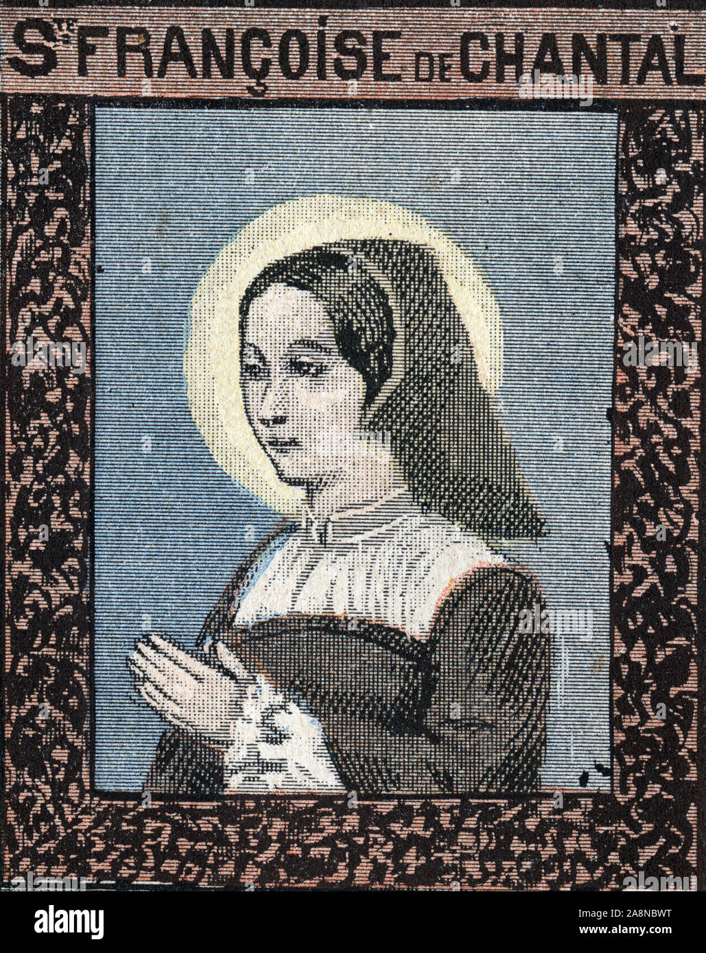 Portrait de Jeanne Françoise de Chantal (Jeanne-Francoise de Chantal), fondatrice de La Visitation (morte en 1641) Tiefdruck in 'Grand Album d'images en Stockfoto