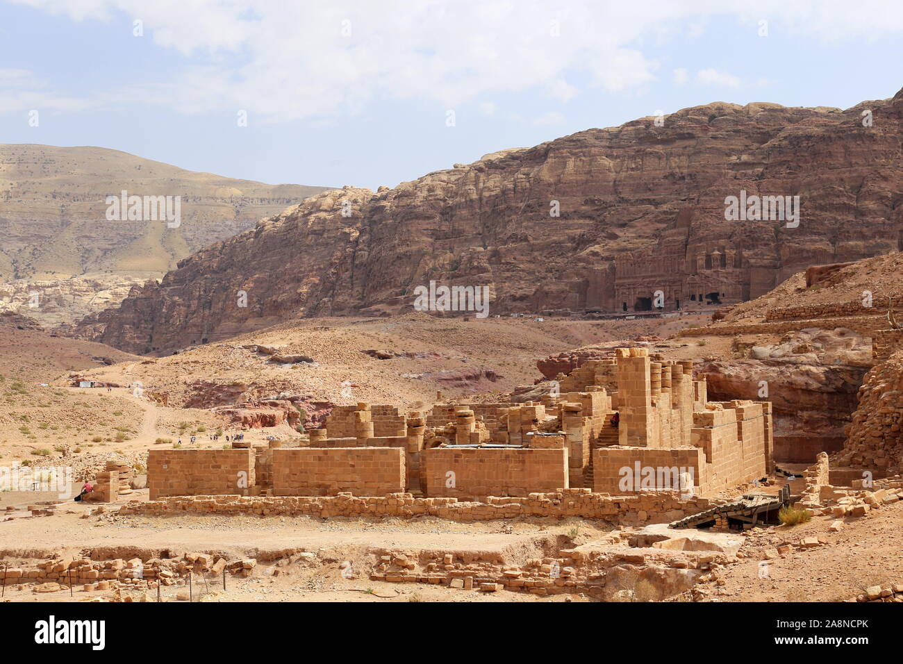 Großer Tempel, Petra, Wadi Musa, Governorat Ma'an, Jordanien, Naher Osten Stockfoto